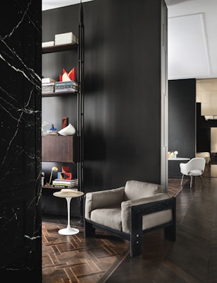 bastiano lounge chair saarinen side table