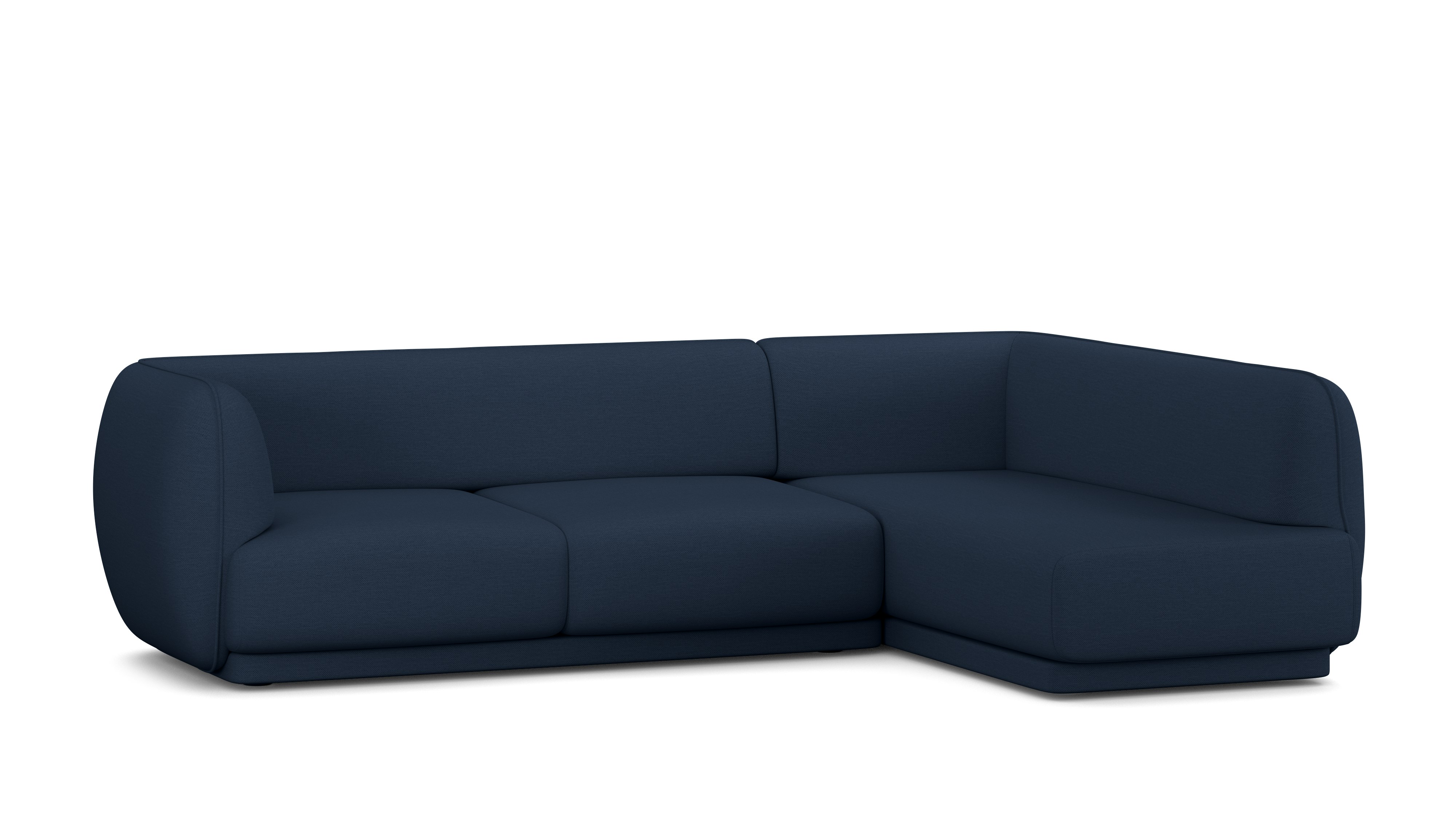 A Meris Sectional Chaise in Society viewed from an angle.