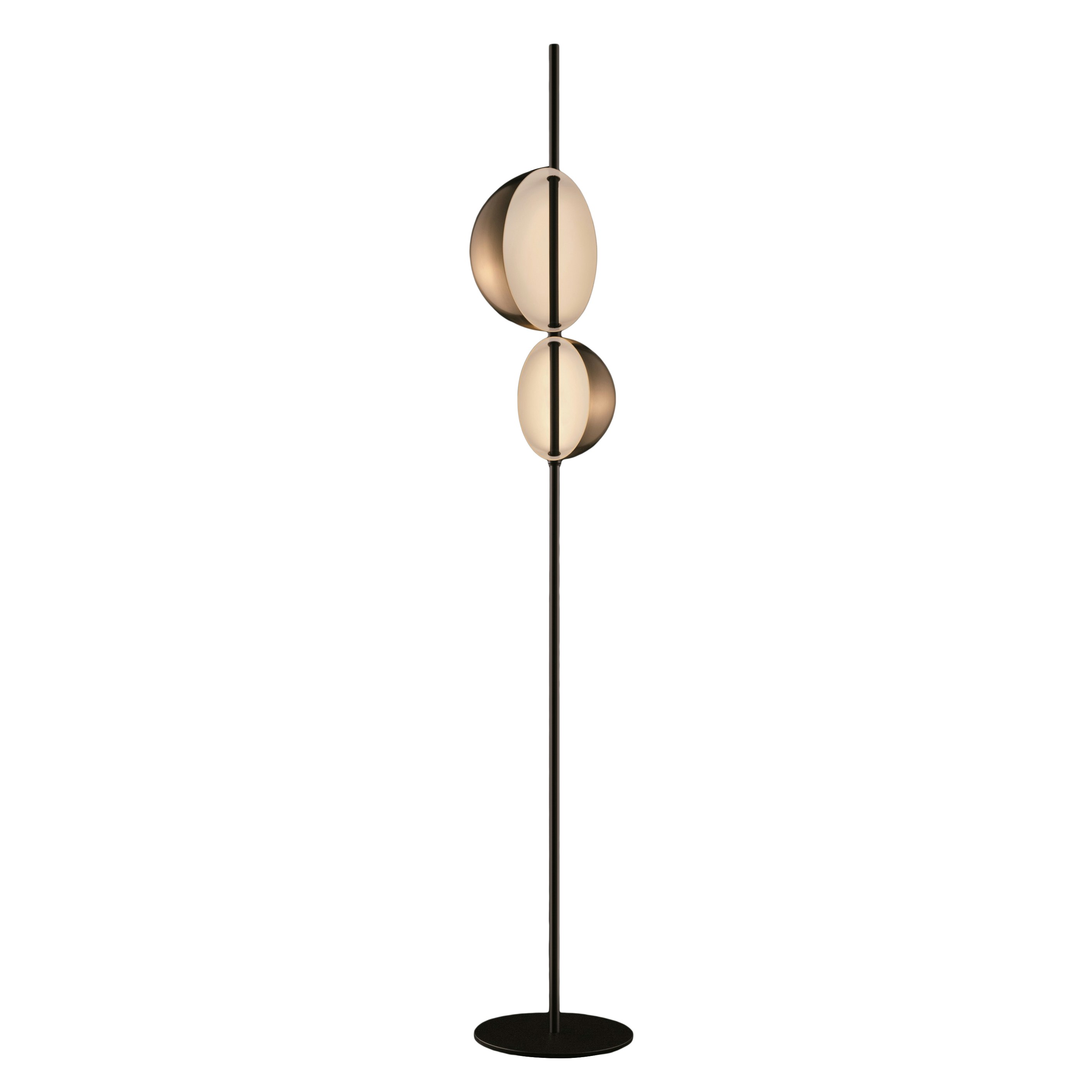 Superluna Floor Lamp - Brass / Black