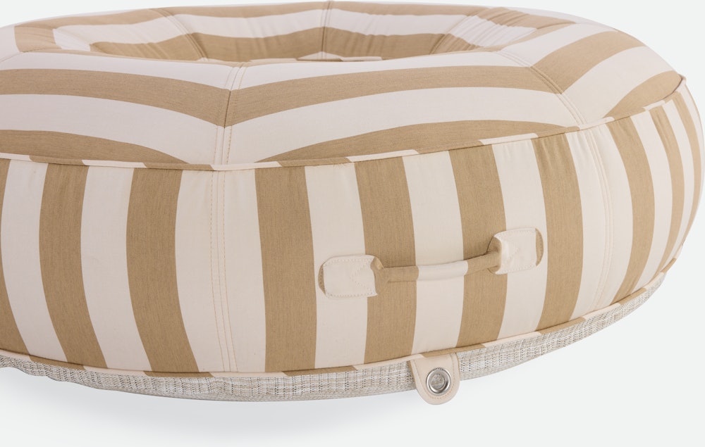Ring Lilo Pool Float - sand/white stripe