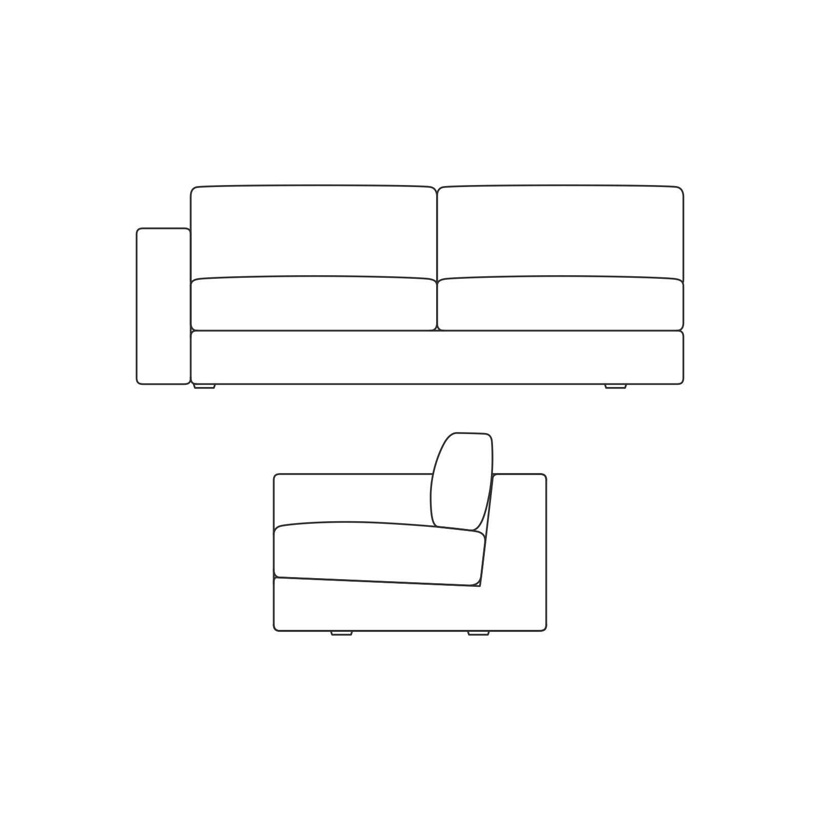 One Arm - 1" Block Leg