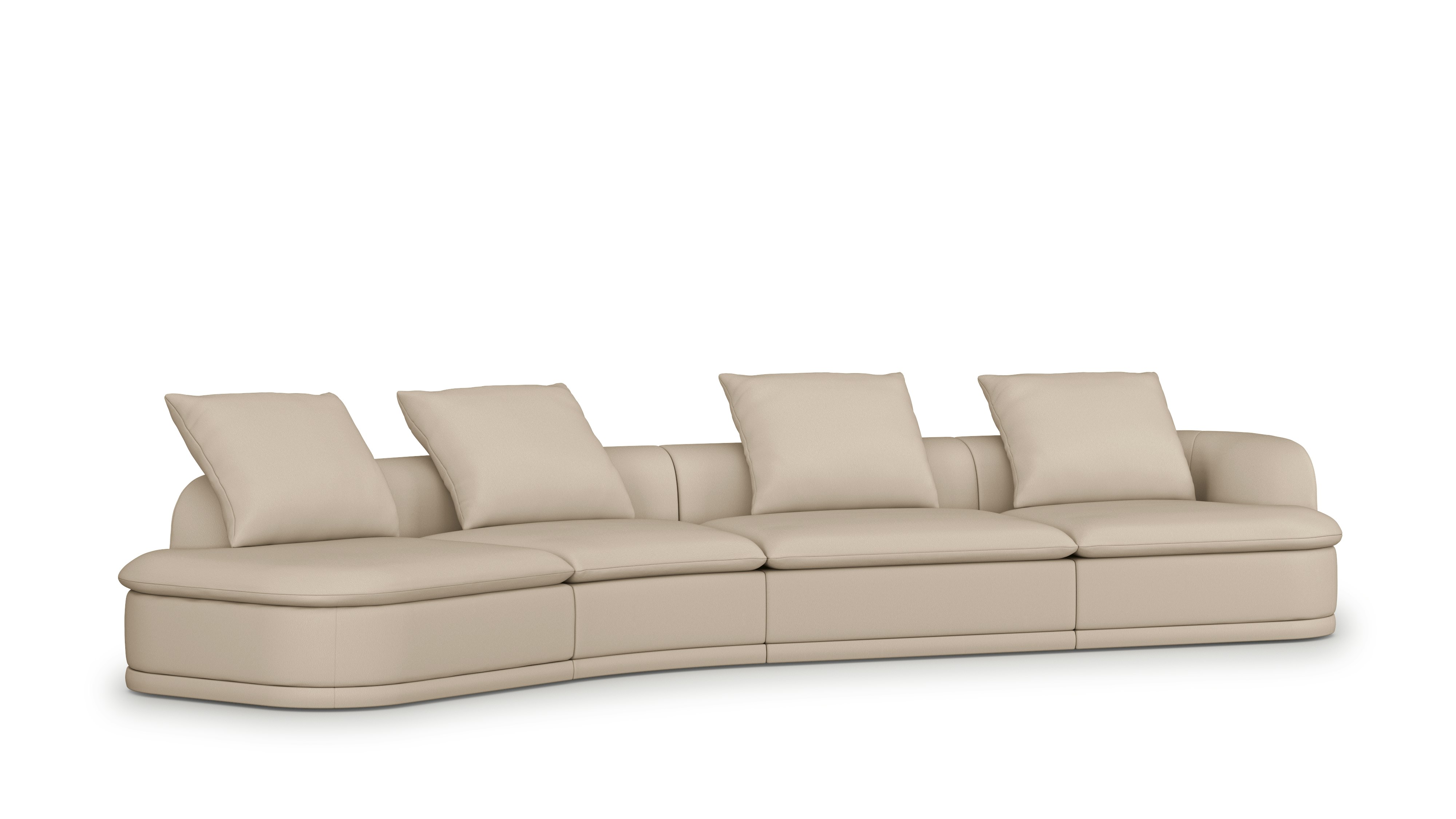 A right-facing 171 inch Atlason Composed Modular Sofa Open Sweep Sectional in Prone: Timbre viewed from an angle.