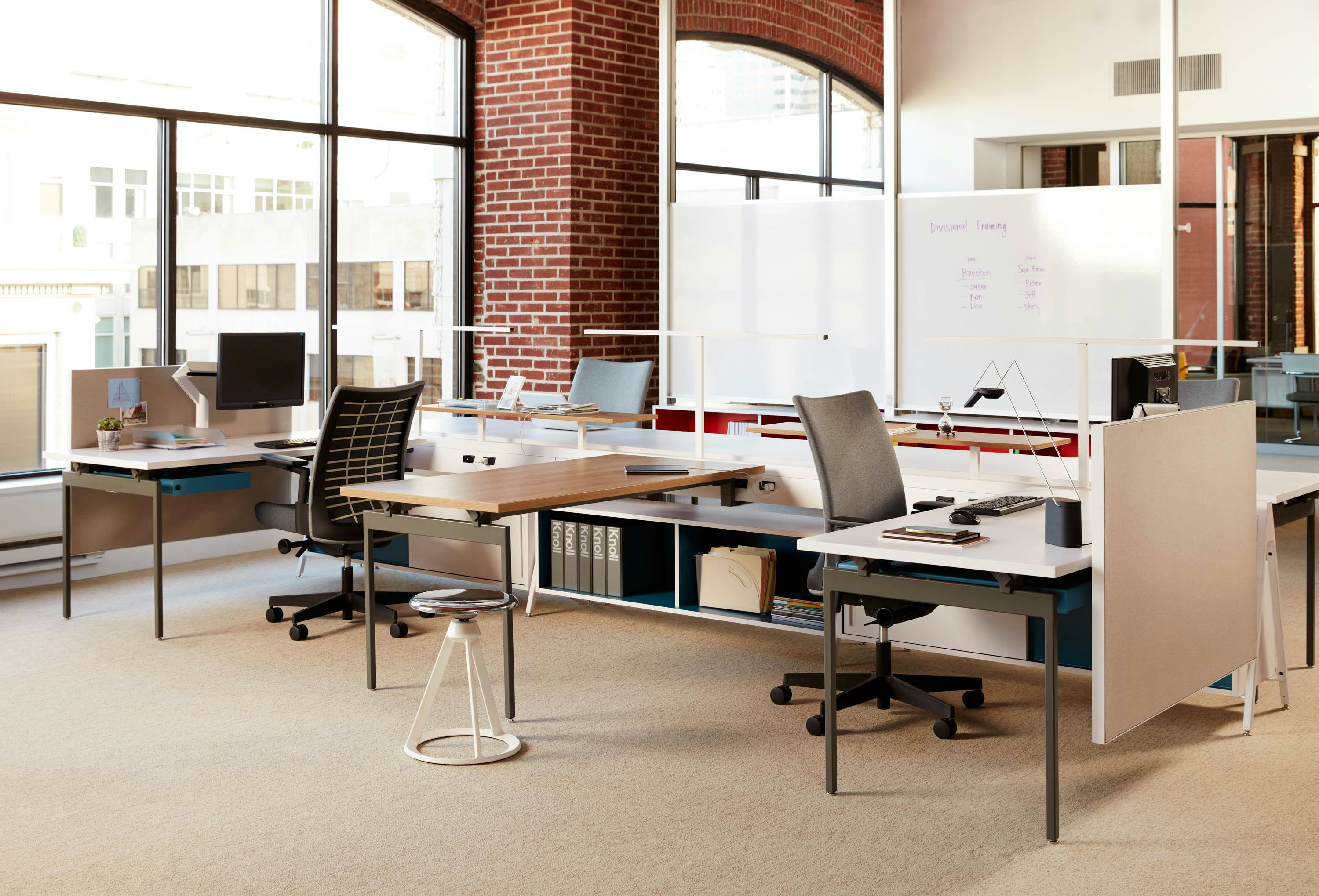flexible adaptive adjustable focused collaborative workspaces perch saddle power electric