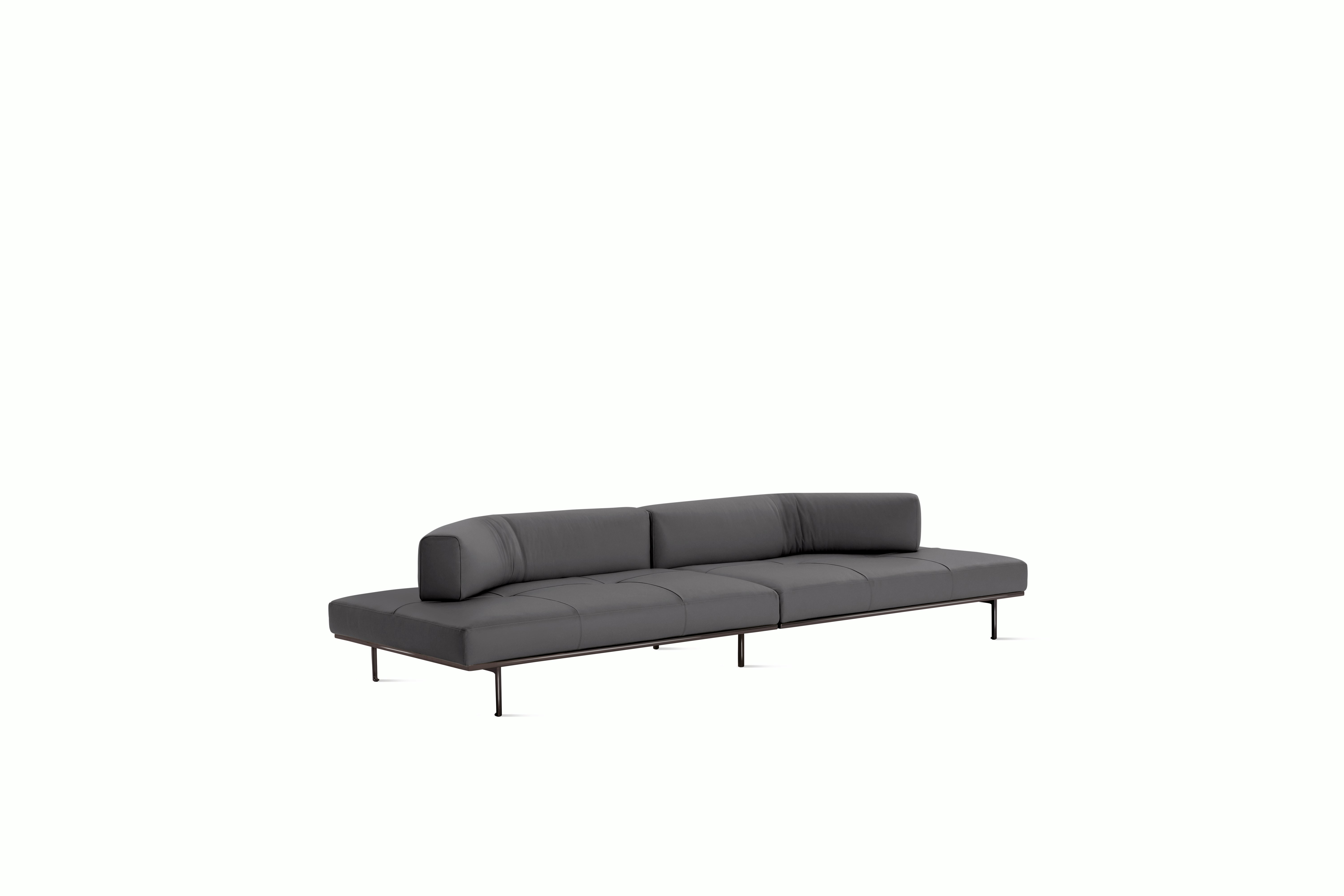 Matic Sofa - MH07 Config  Sofa,  Quilted,  Ultrasuede,  Flannel,  Charcoal