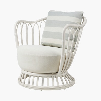 Grace Outdoor Chair, Alabaster White Frame, Leslie 006 Seat Leslie Stripe 020 Back, Grace Outdoor Chair, Alabaster White Frame, Leslie 006 Seat Leslie Stripe 020 Back,