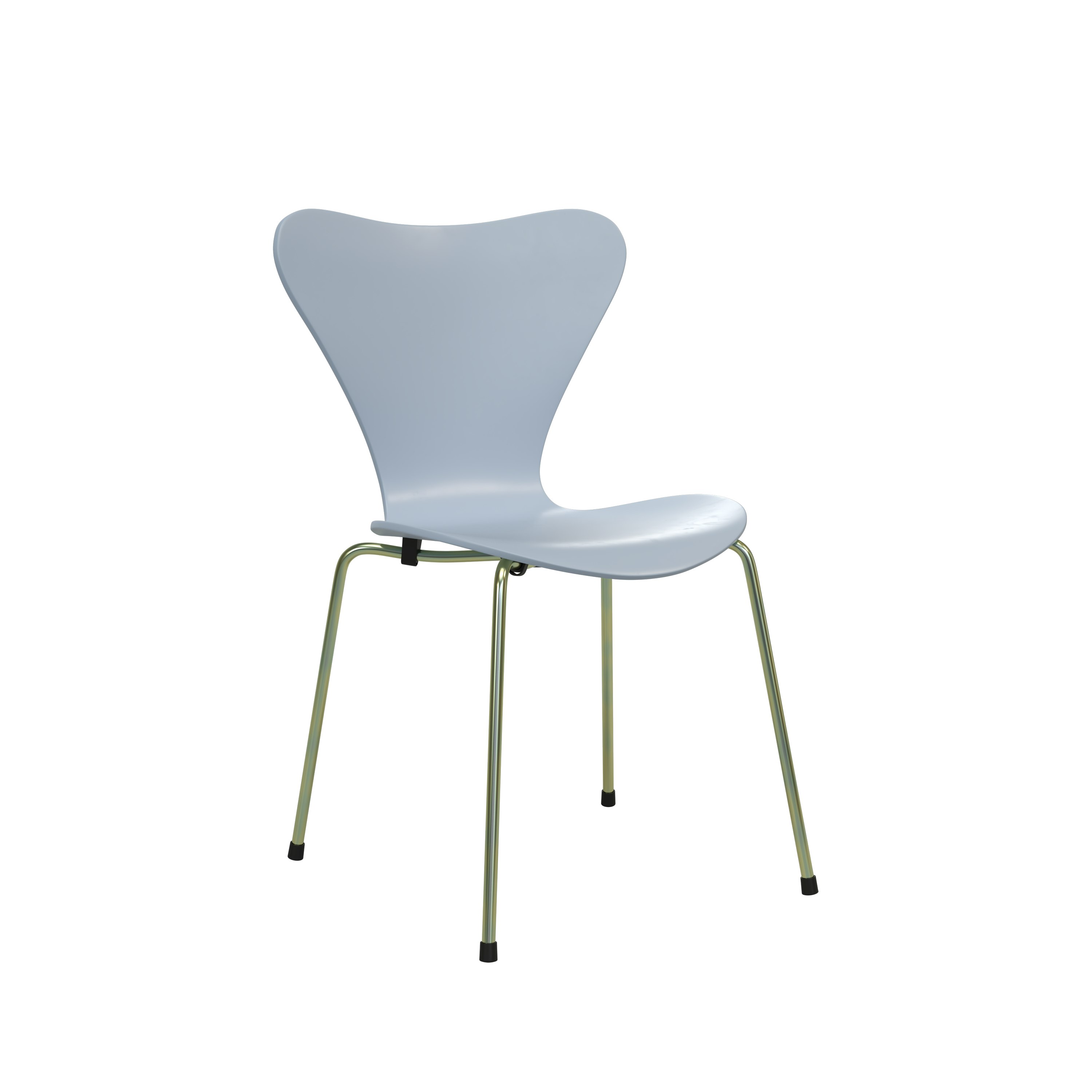 Series 7 Chair - Lacquered, 7:14 AM Blue, Rainbow Steel