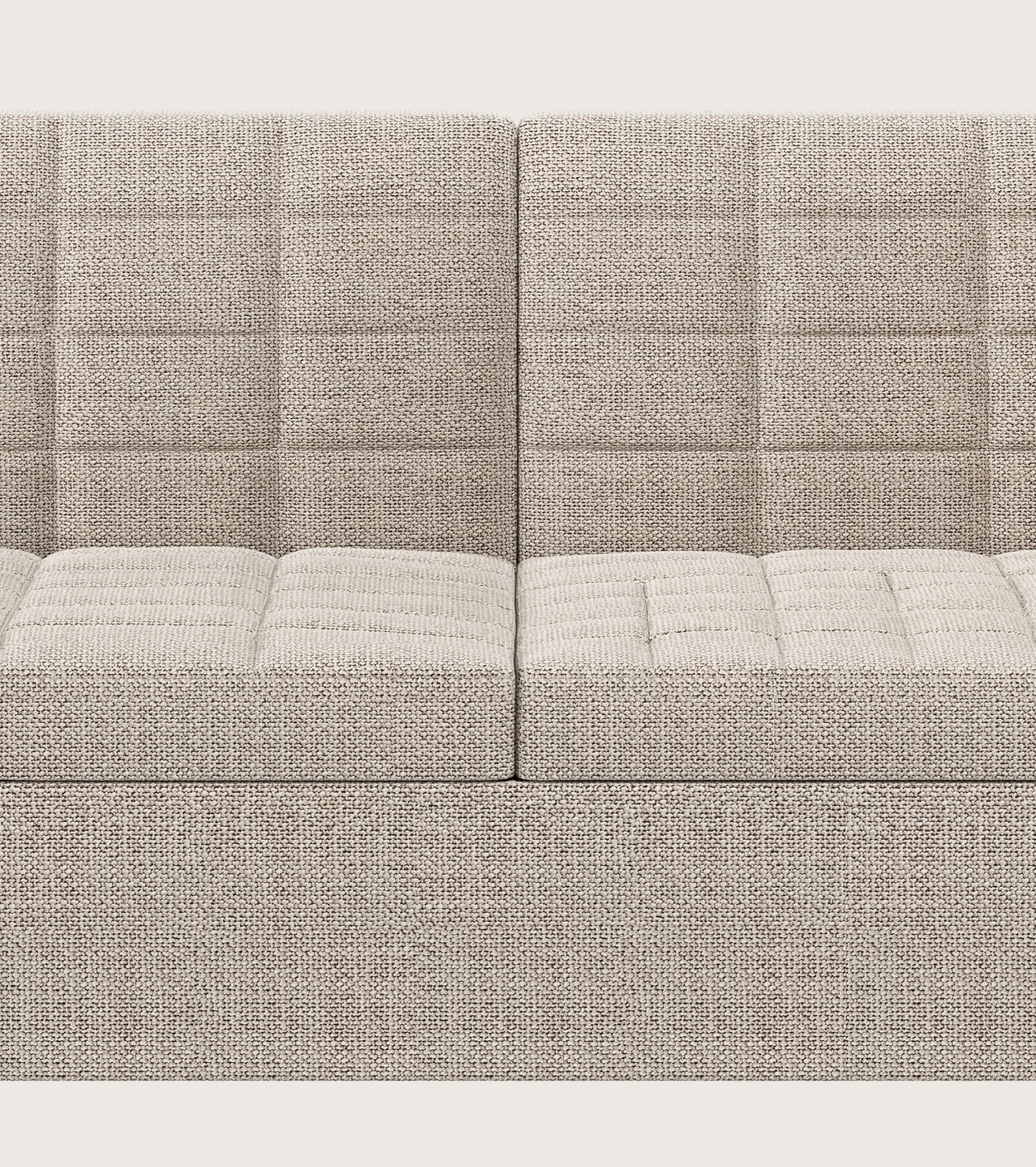 Tuxedo Classic Corner Settee, Right, Capri, Stone, Walnut