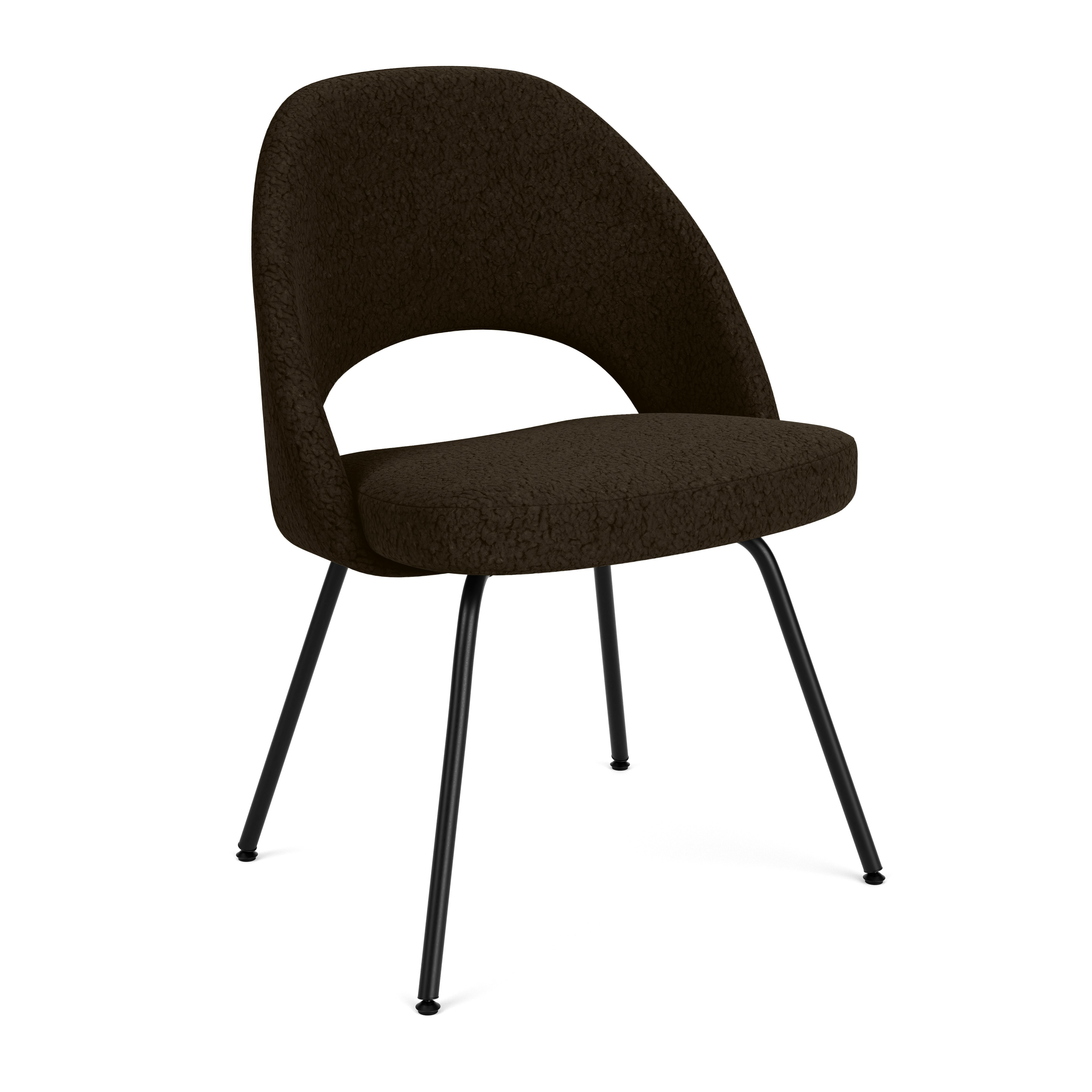 Saarinen Executive Side Chair - Puff,  Sable,  Black