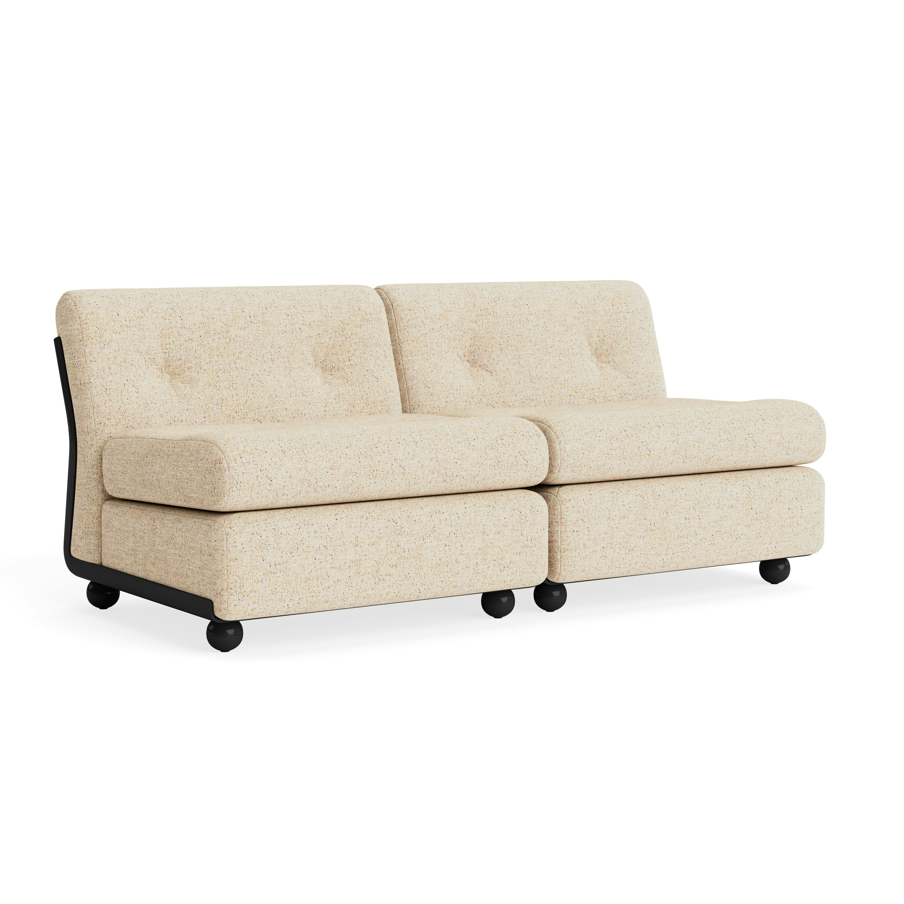 Amanta Sofa - Two Seater, Bolgheri, Natural, Anthracite