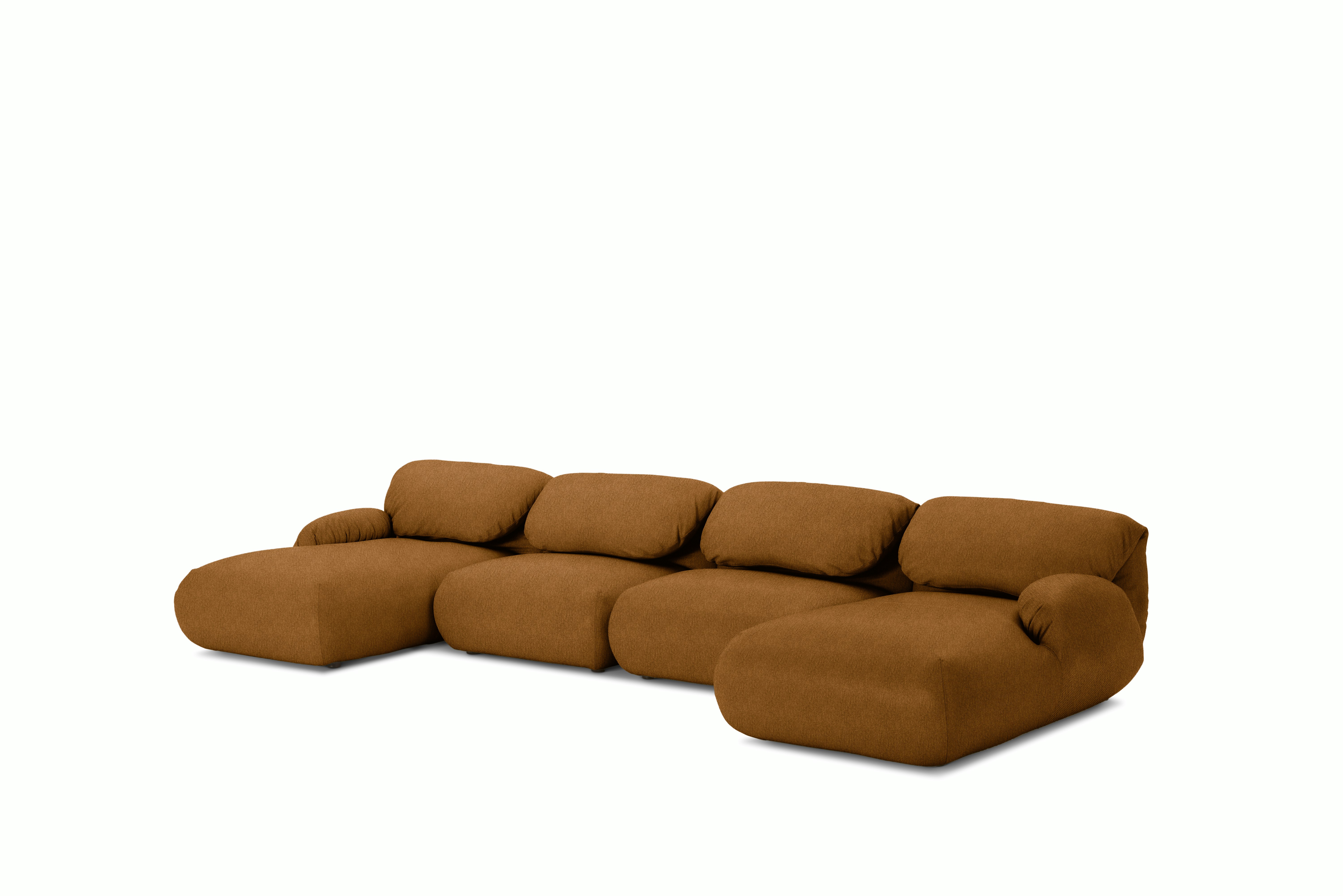 Luva Modular Double Chaise Sectional - Mode,  Nutmeg