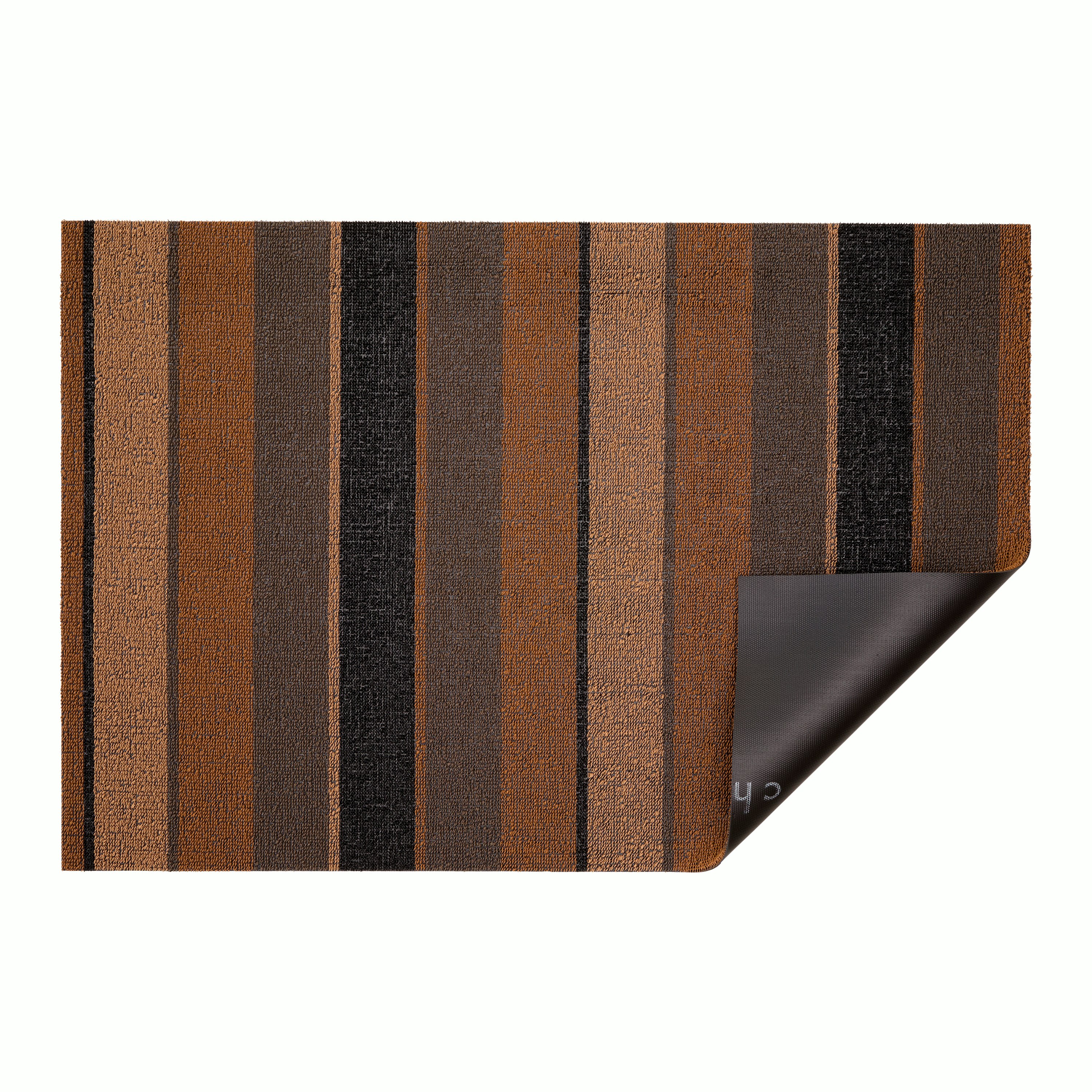 A detailed look at Bolt Stripe Shag Mat in 2 ft x 3 ft, Honey.