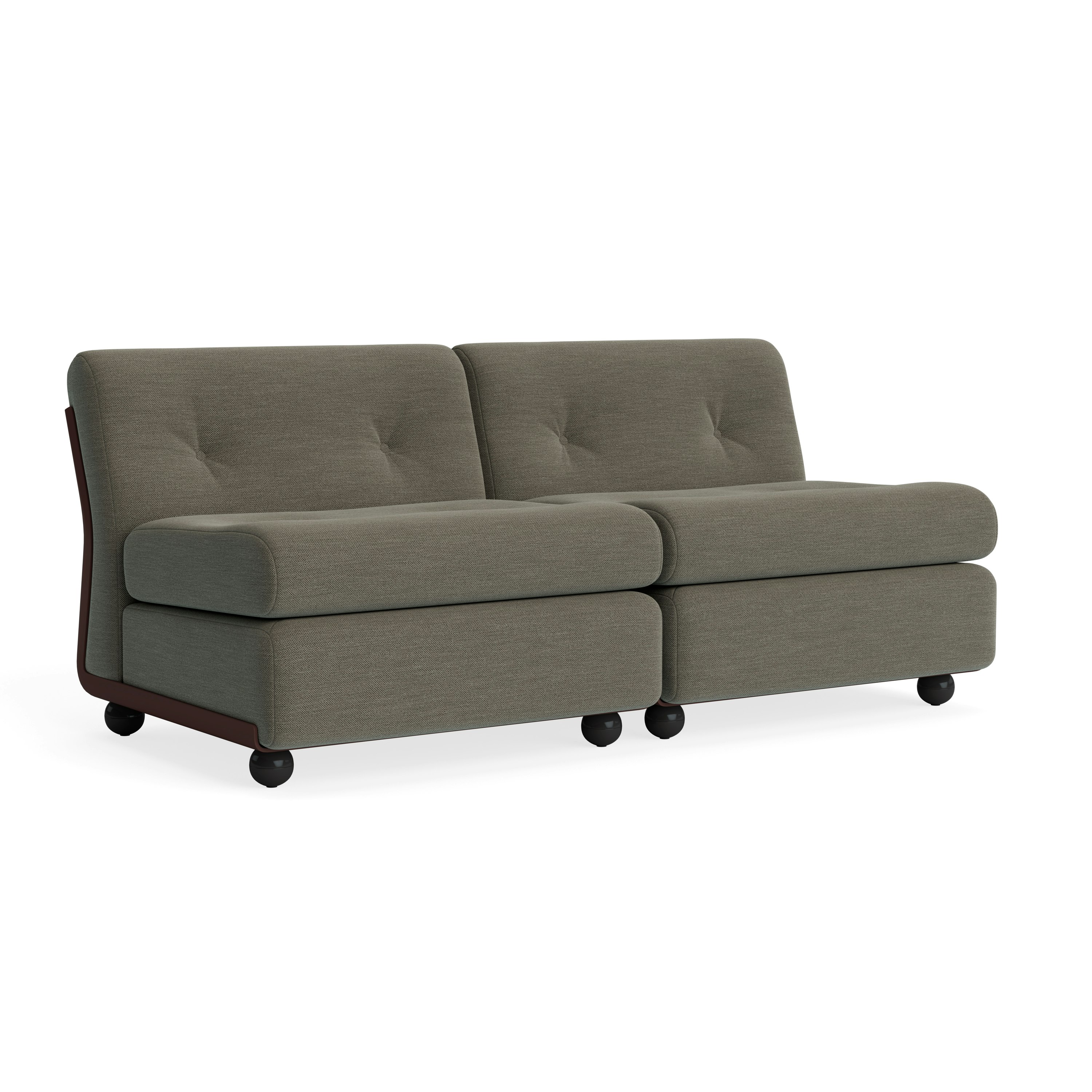 Amanta Sofa - Two Seater, Mode, Hollow, Burgundy Red
