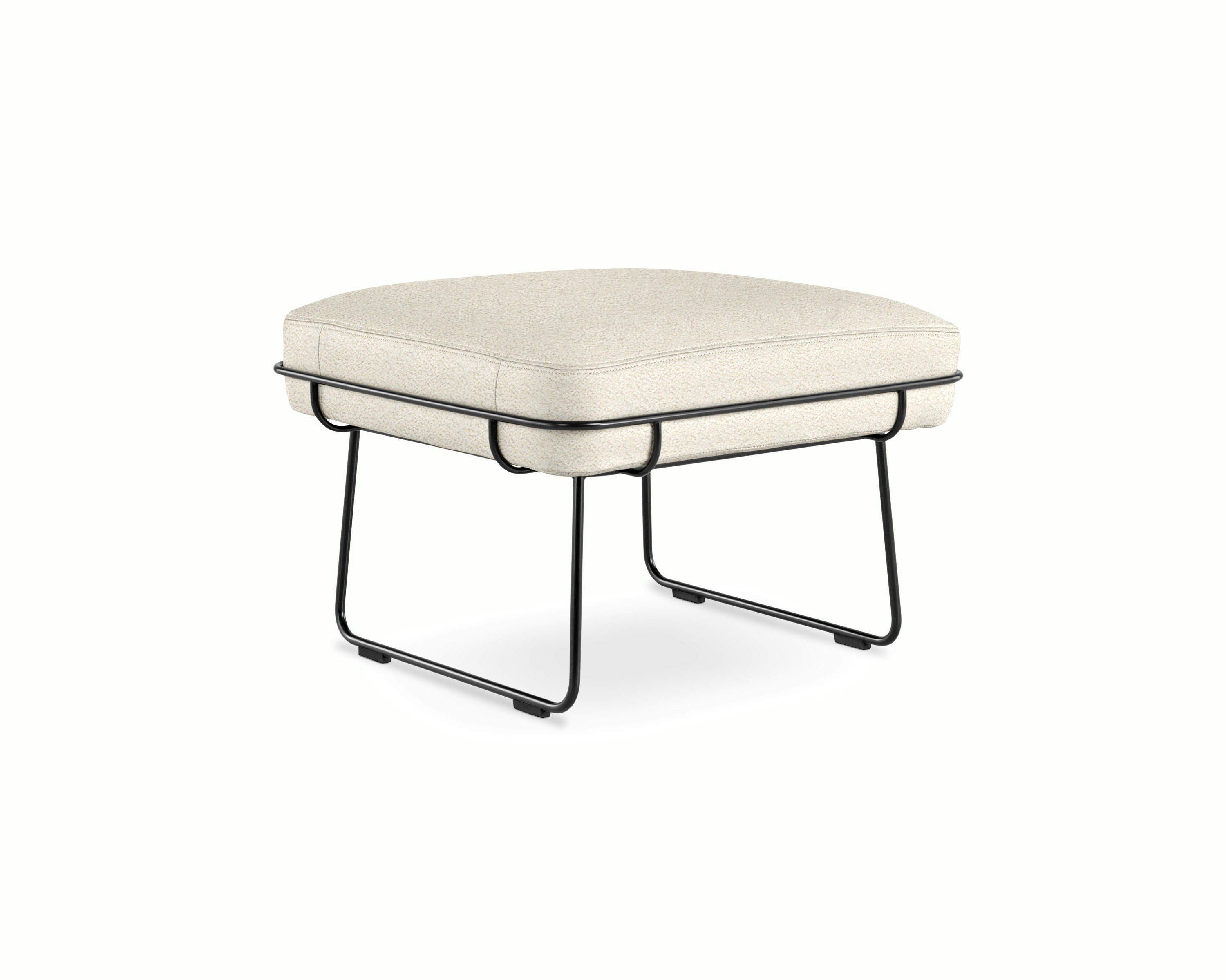 Wireframe Ottoman -  Whim,  Warm White,  Black