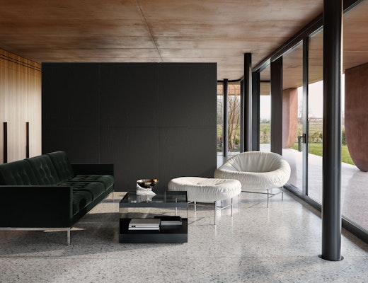 Perron Bun Chair and Ottoman with D Perron Bun Chair D