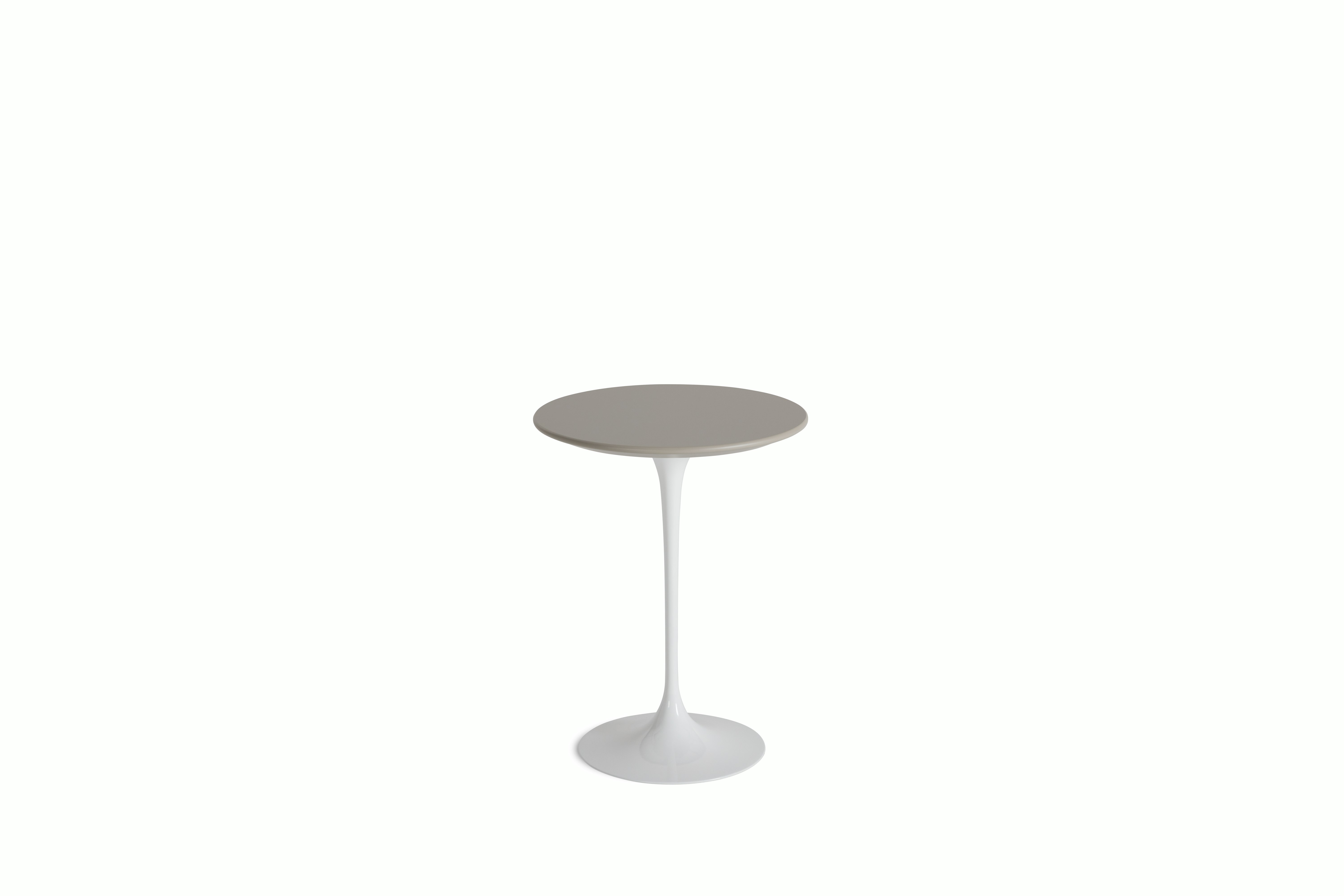 Saarinen Side Table - 16 Inch, Round, Modern Clay Laminate, White Base