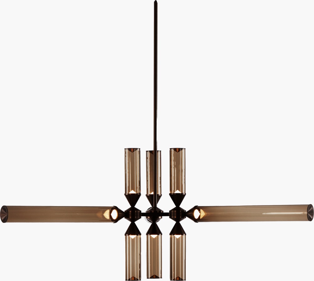 Castle Chandelier - Black/Smoke