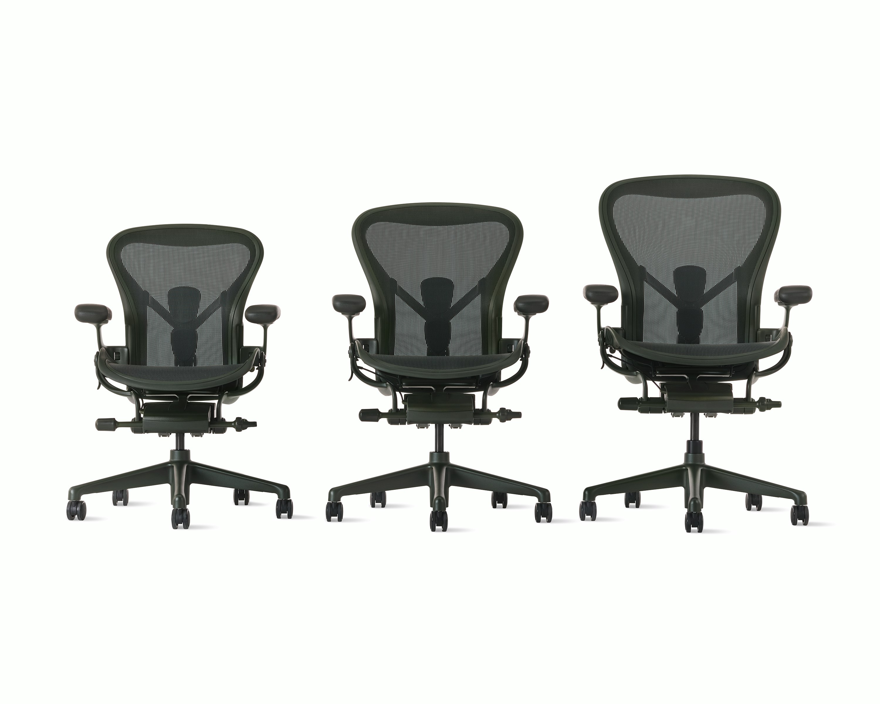 Aeron in three sizes