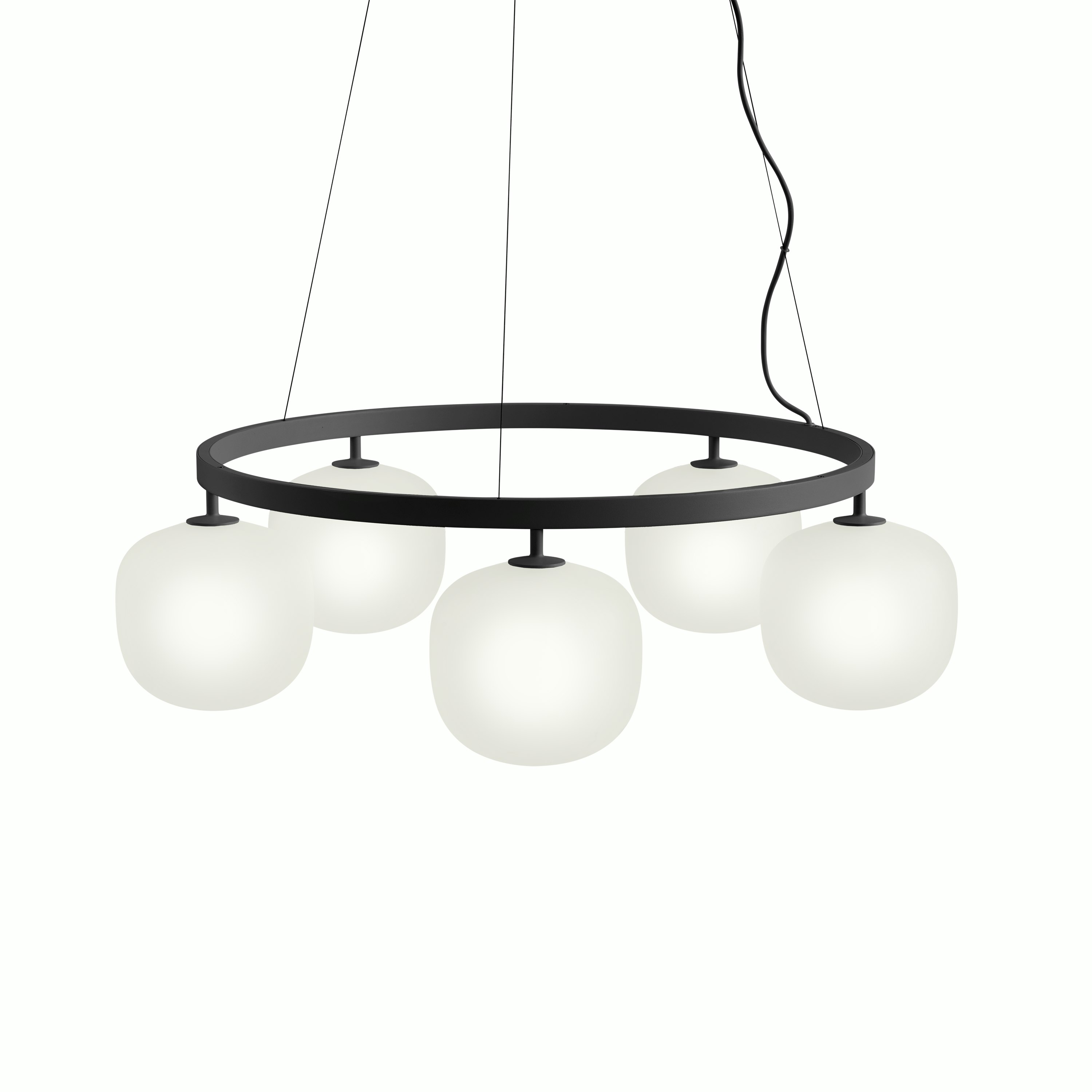 Rime Chandelier in Black Viewed from Top