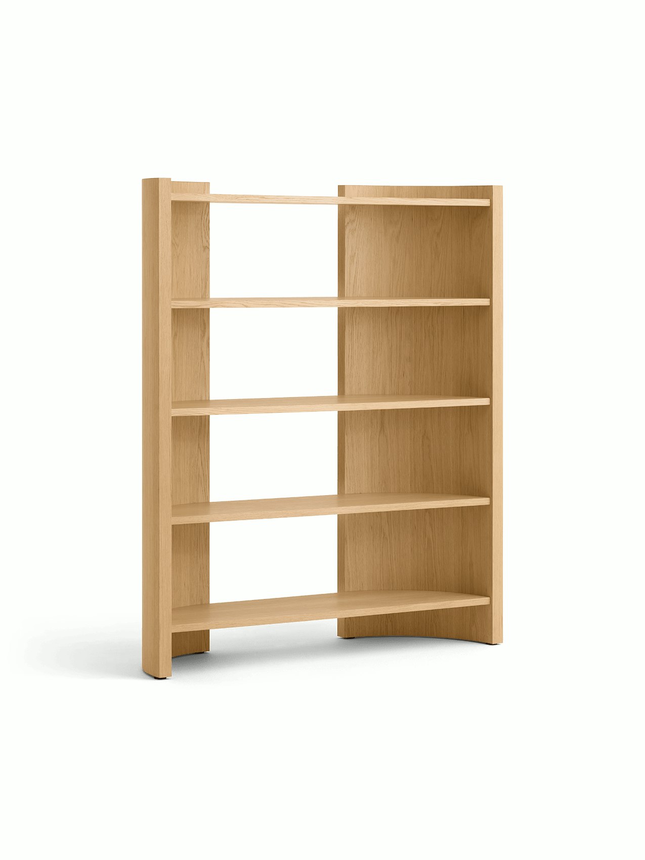 Crescent Shelving High viewed at angle