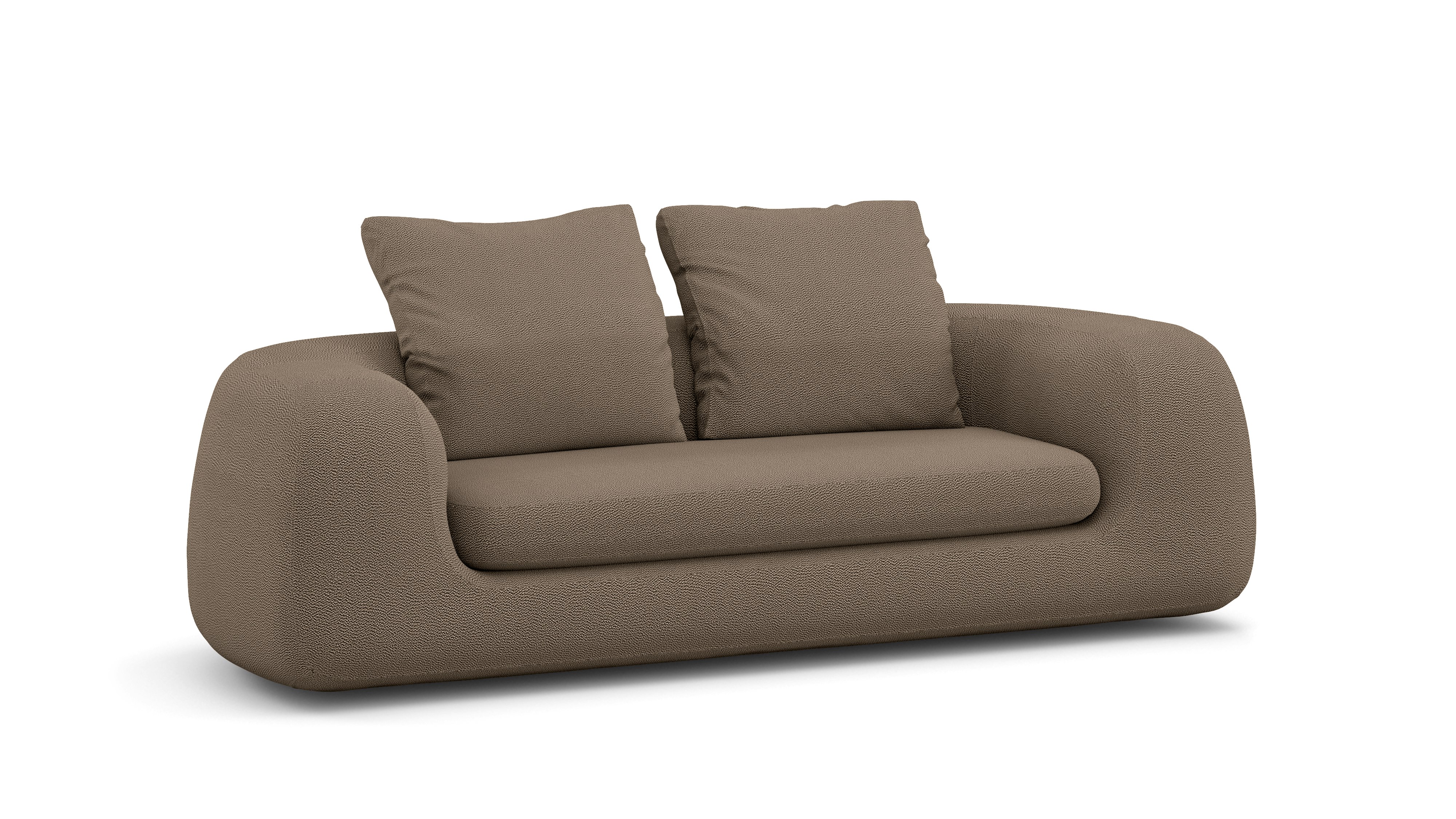 A Atlason Americano Sofa in Turf, Ash Brown viewed from an angle.
