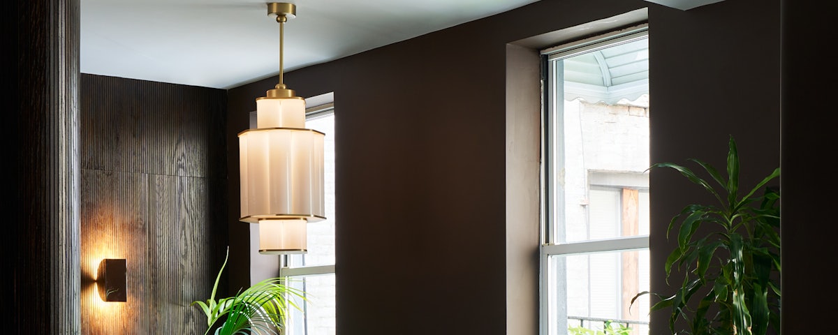 Bauer Chandelier in a living room setting