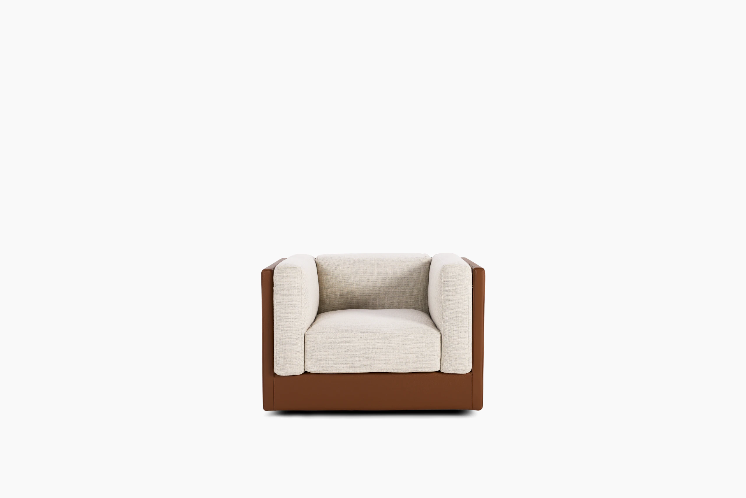Symme Armchair - Leather Frame, Prone Leather, Ledge, Pebble Weave, Ercu