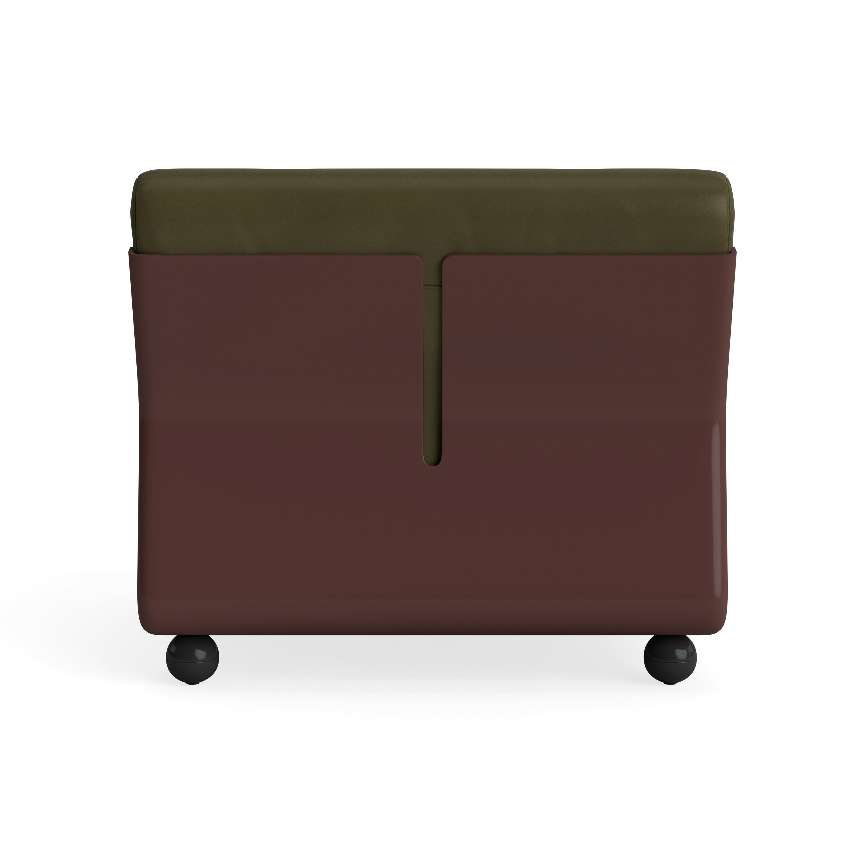 Amanta Chair - Sense Leather, Forest Green, Burgundy Red