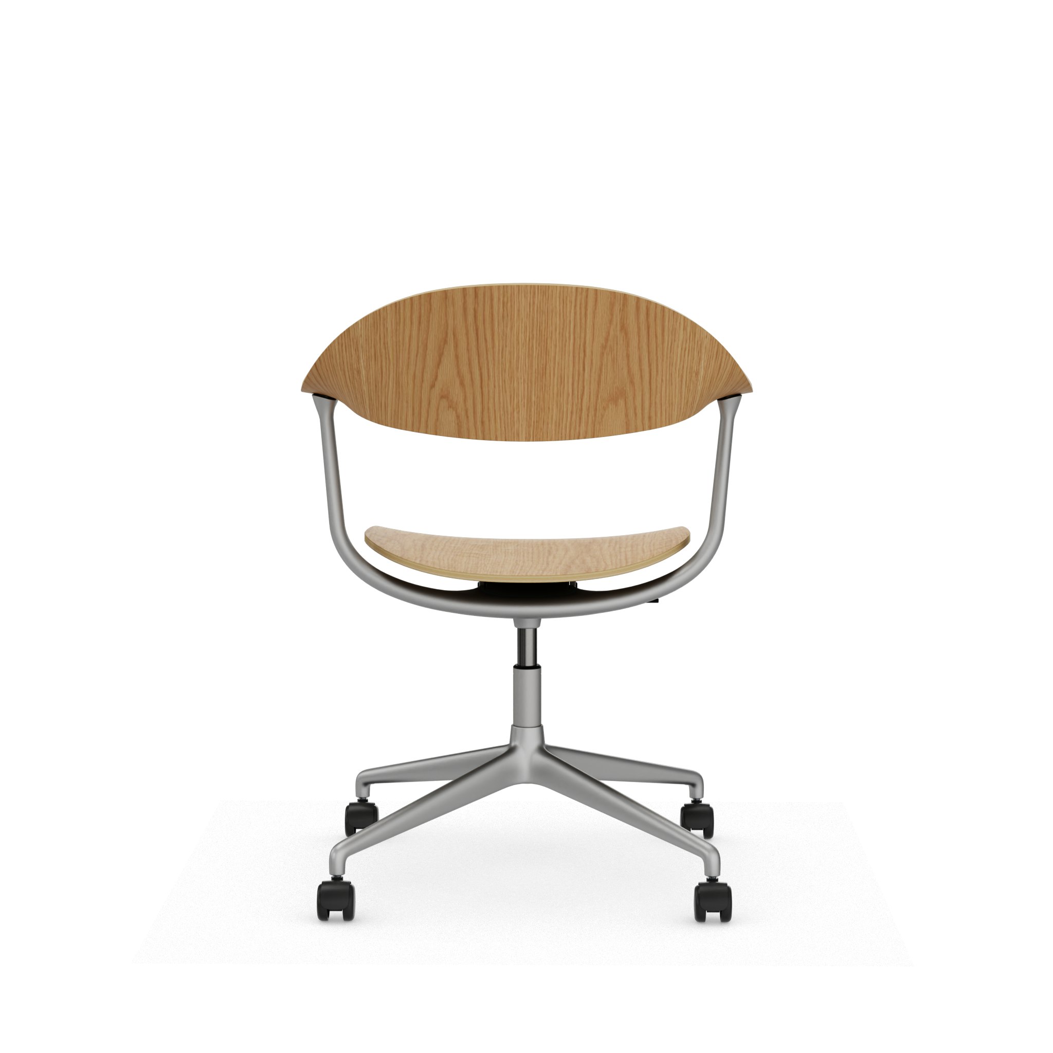 Mynt Task Chair - Oak ,  Blasted Aluminum
