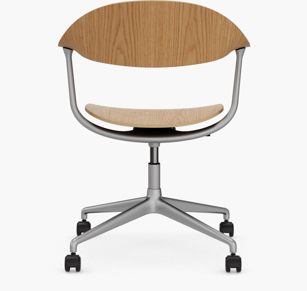 Mynt Task Chair - Oak ,  Blasted Aluminum
