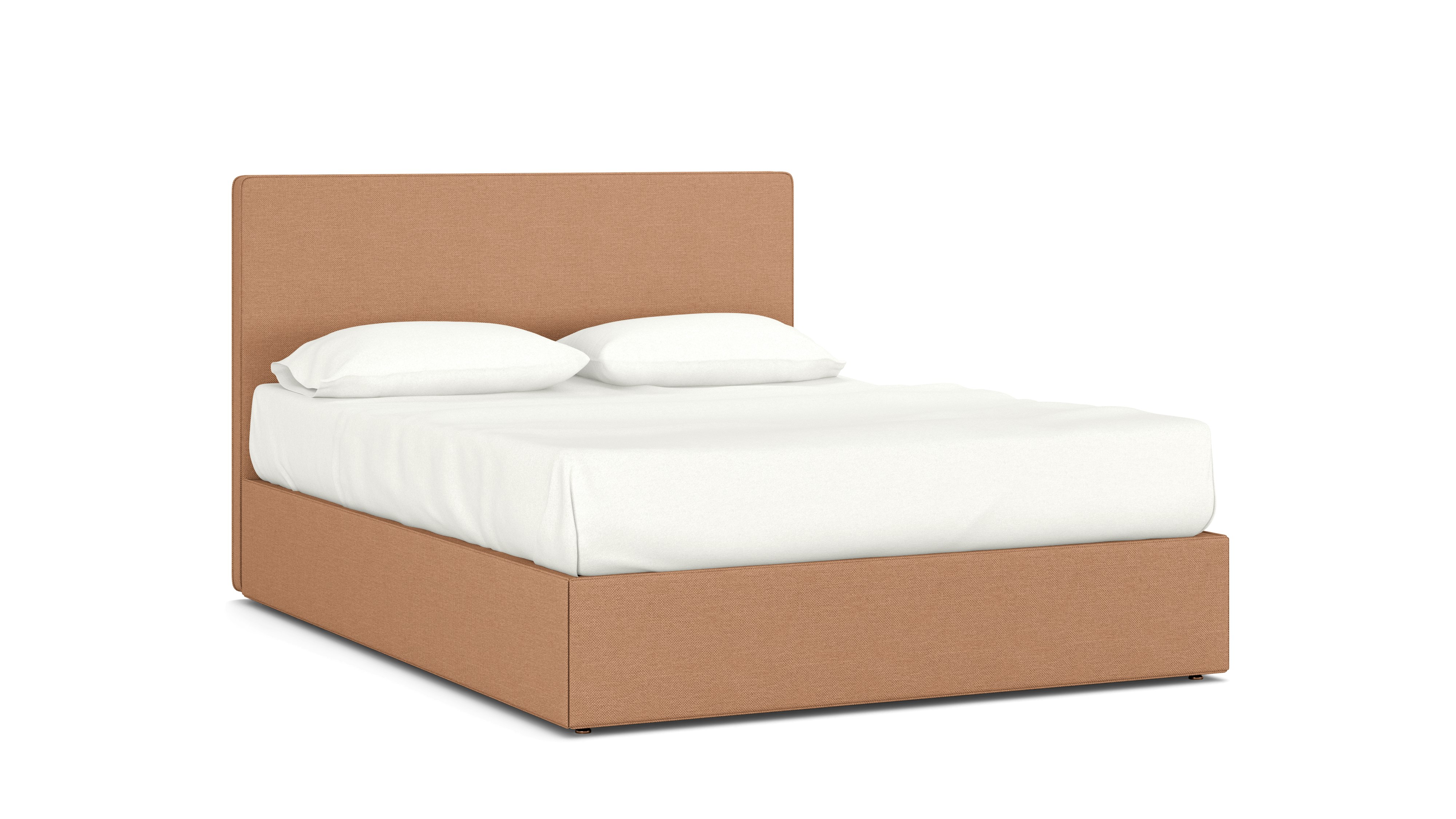 A Hule Bed in Camel viewed from an angle.