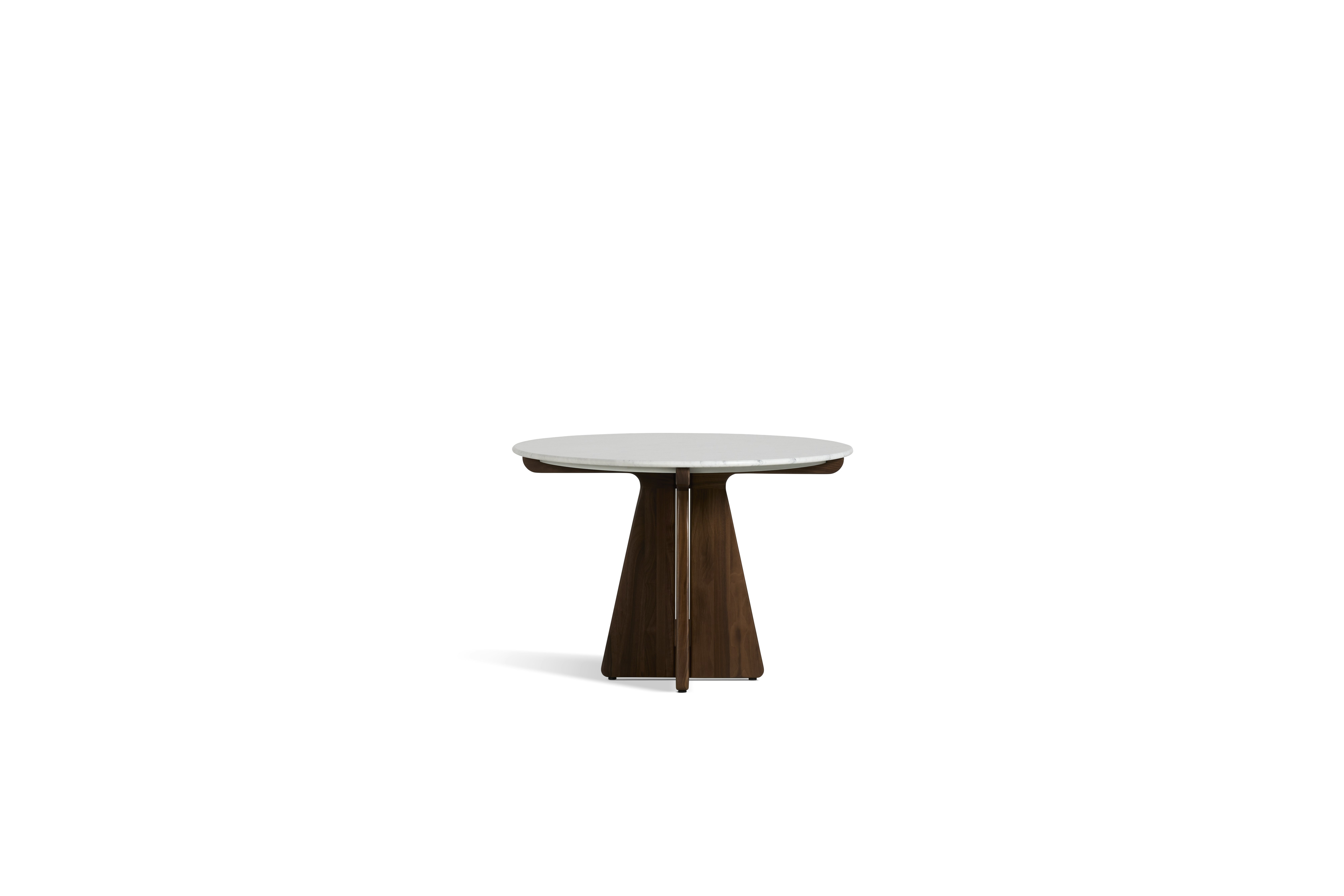 Pinna Dining Table - Oval, 90 Inch, Carrara, Walnut