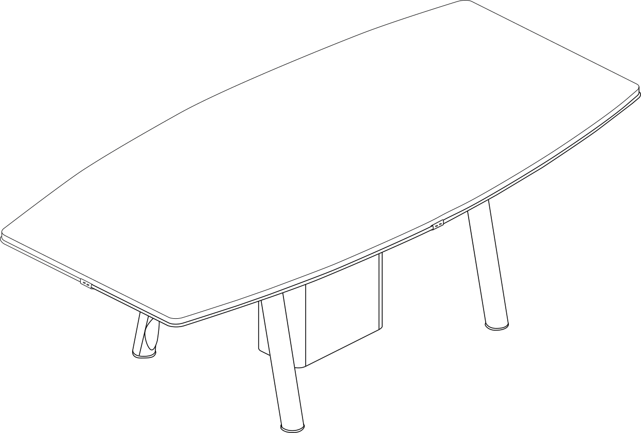 A line drawing - Ascent Conference Table | Boat