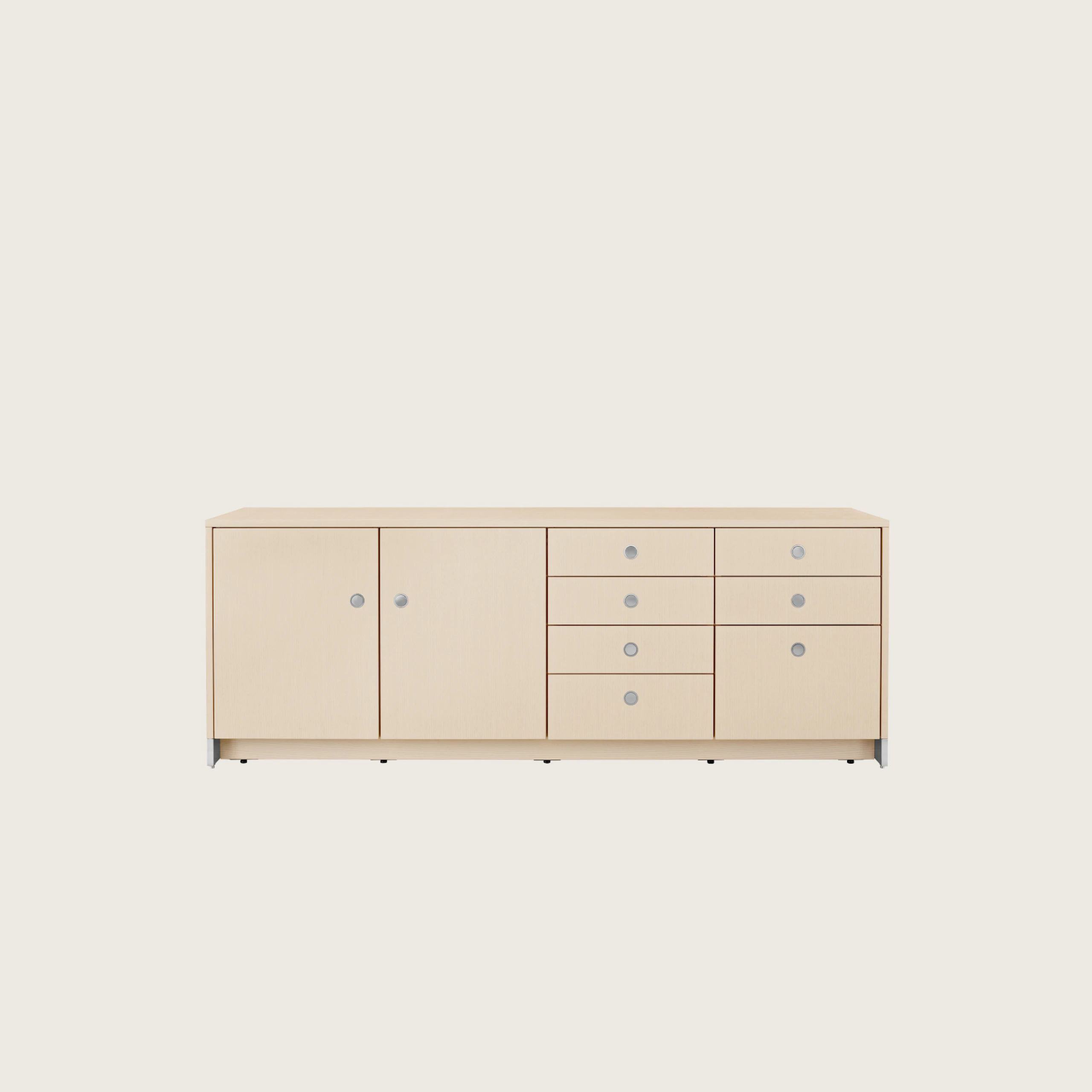Sled Base Credenza, four units wide