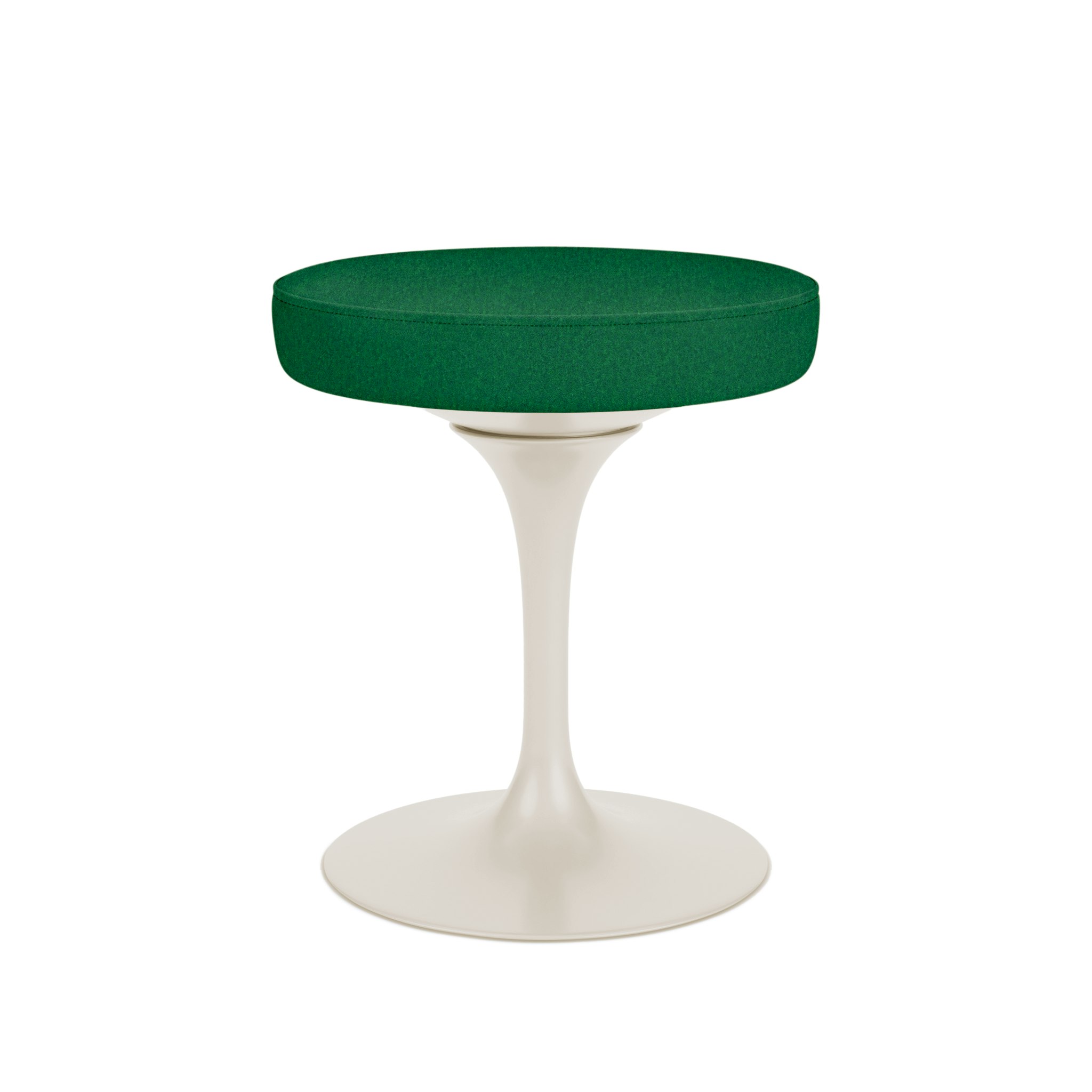 Tulip Stool in holiday and cream viewed from an angle