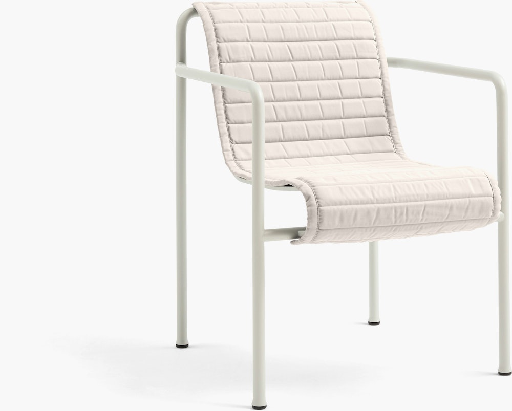 Palissade Dining Armchair Cushion - Quilted, Cream White