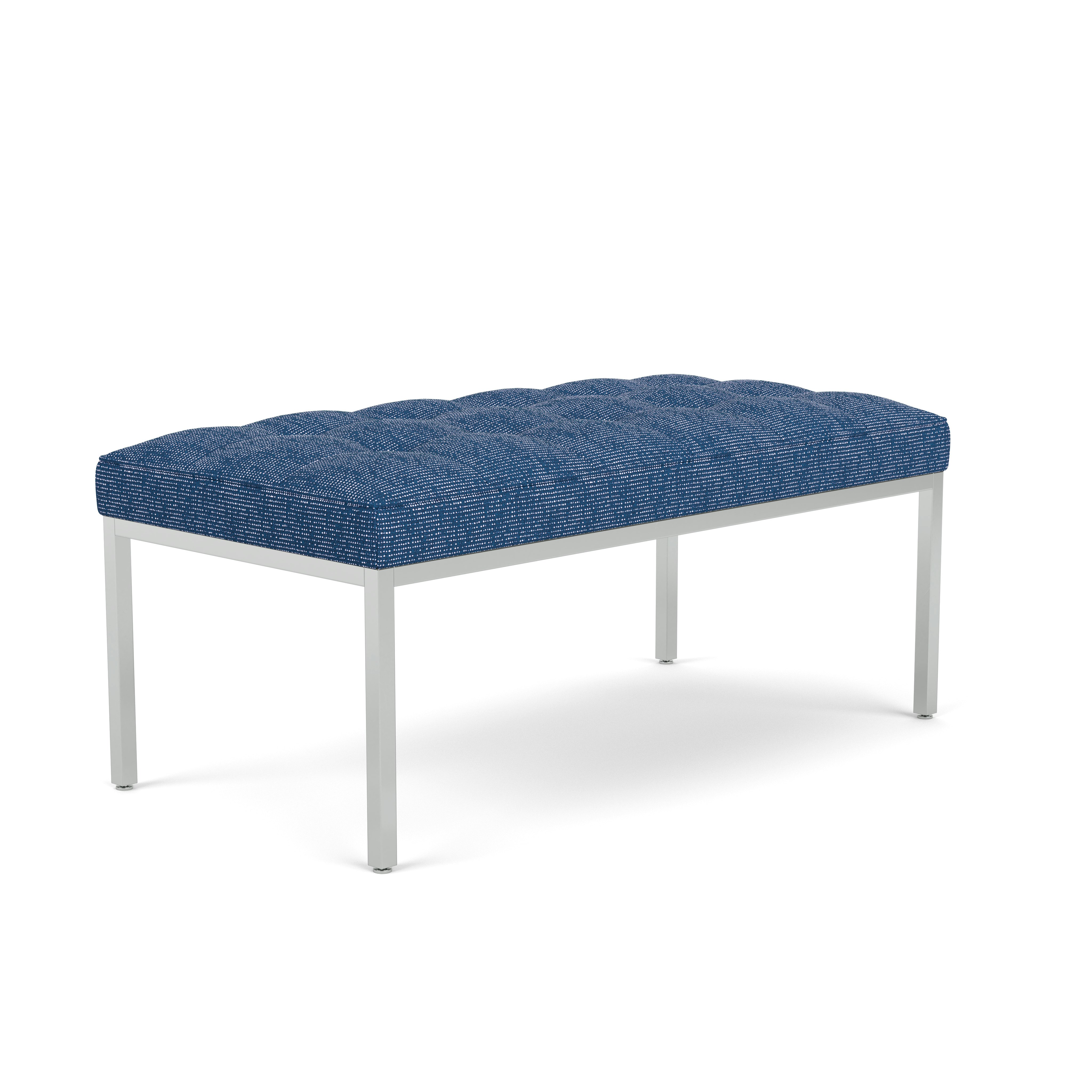 Florence Knoll Relaxed Bench - Small, Rectangular, Prestini, Royal / White