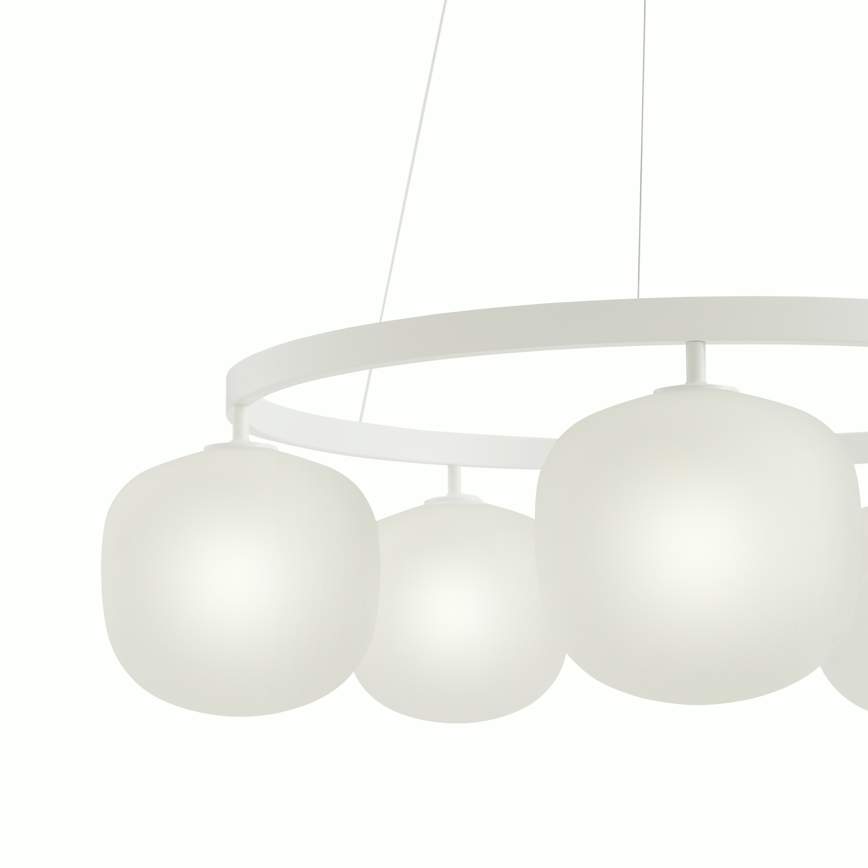 Detailed Shot of Rime Chandelier in white