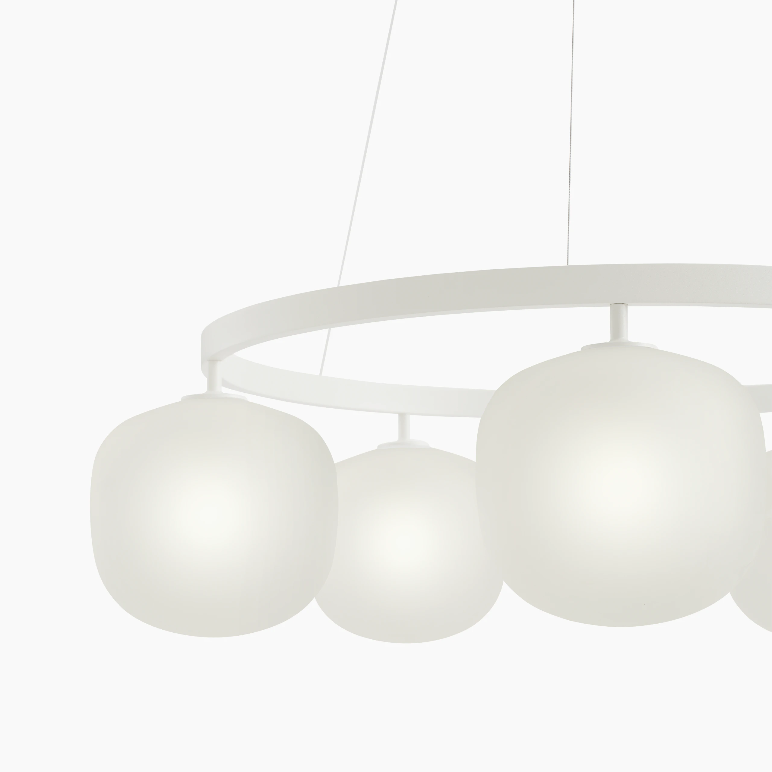 Detailed Shot of Rime Chandelier in white
