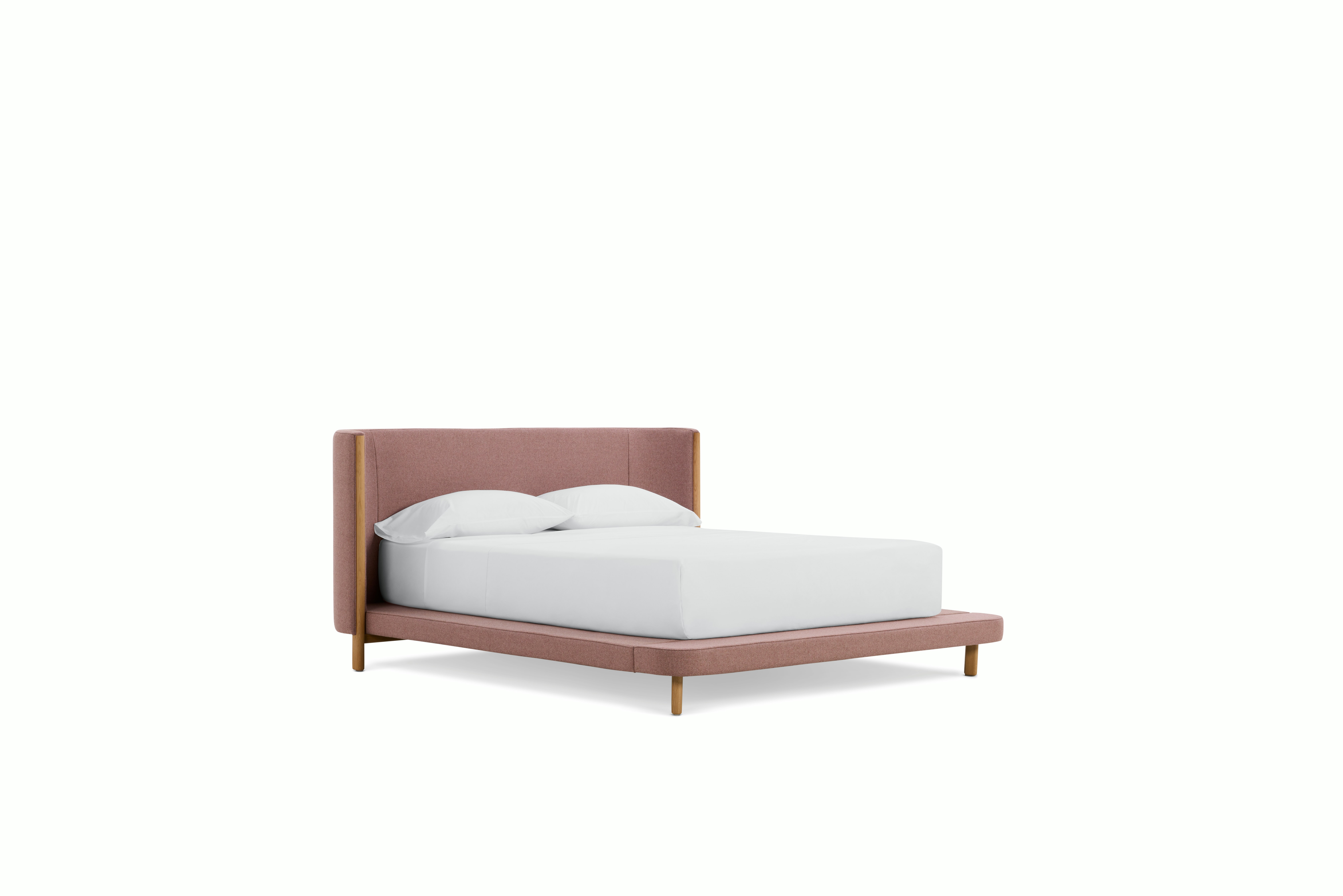 Emmy Bed - Tall in Oak and Pecora Peony