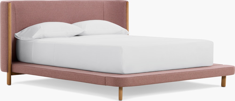 Emmy Bed - Tall in Oak and Pecora Peony