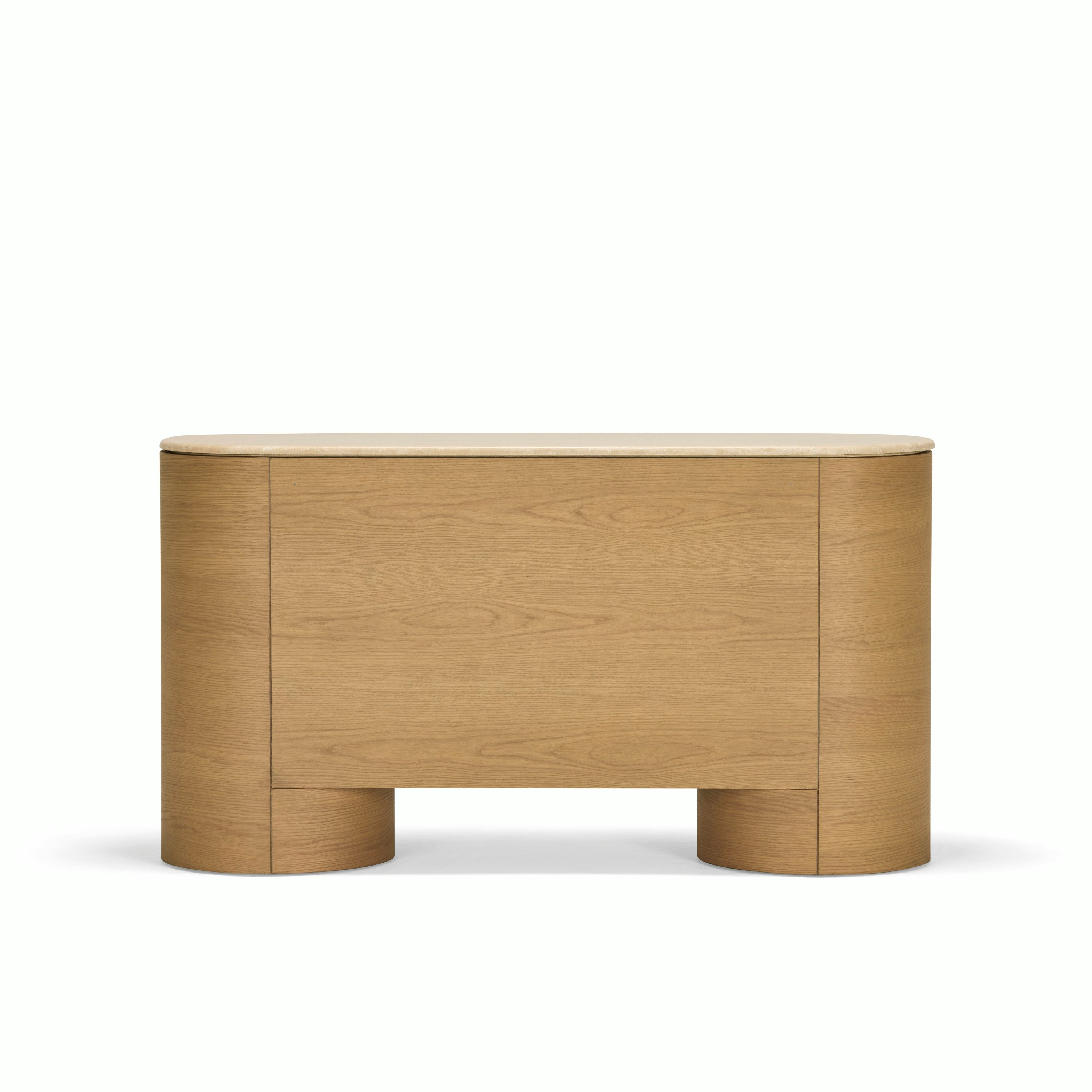 Fin Dresser - 6 Drawer Oak, Travertine (Kit)