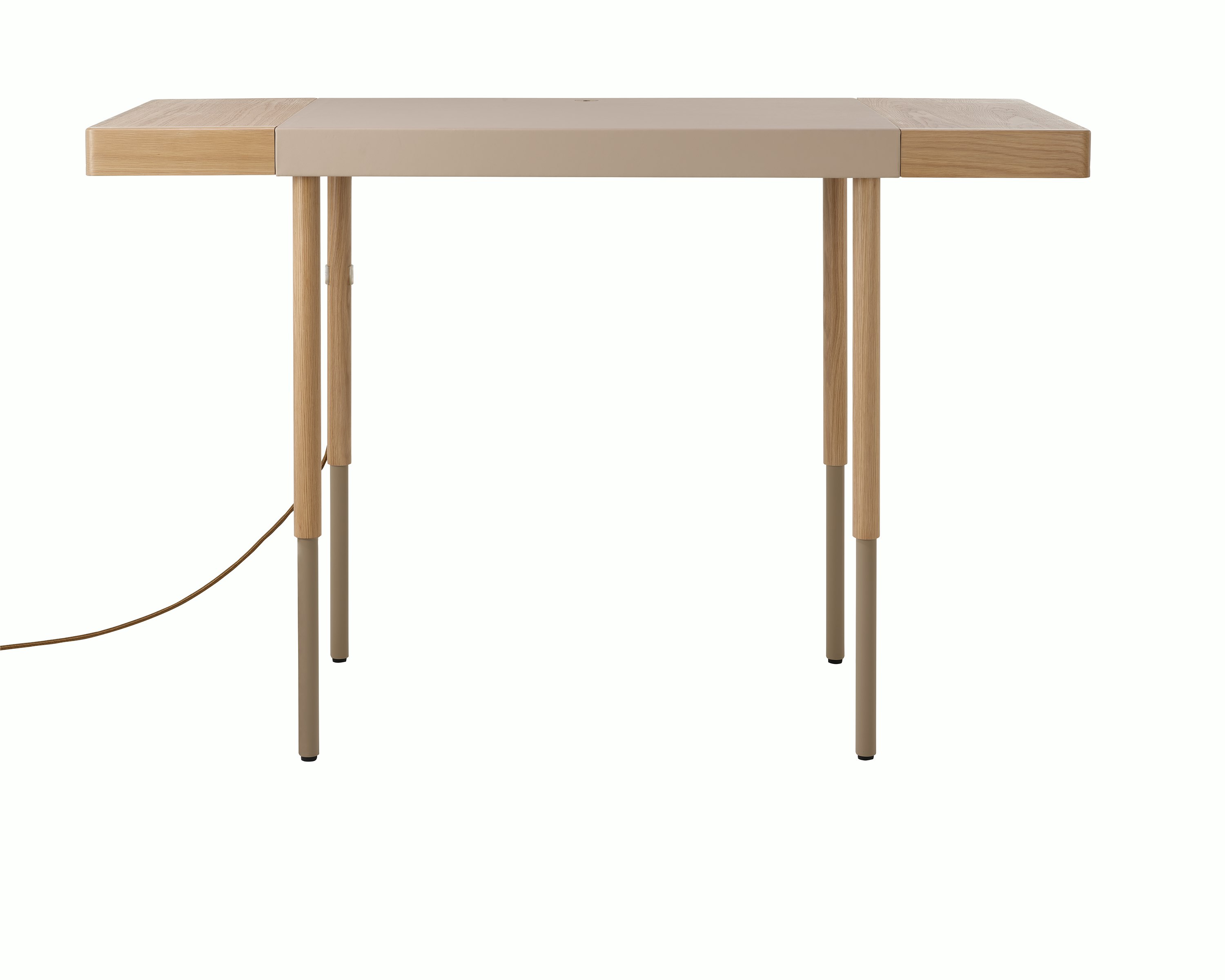 New Canaan Leatherwrap Sit-to-Stand Desk, 2 Drawers