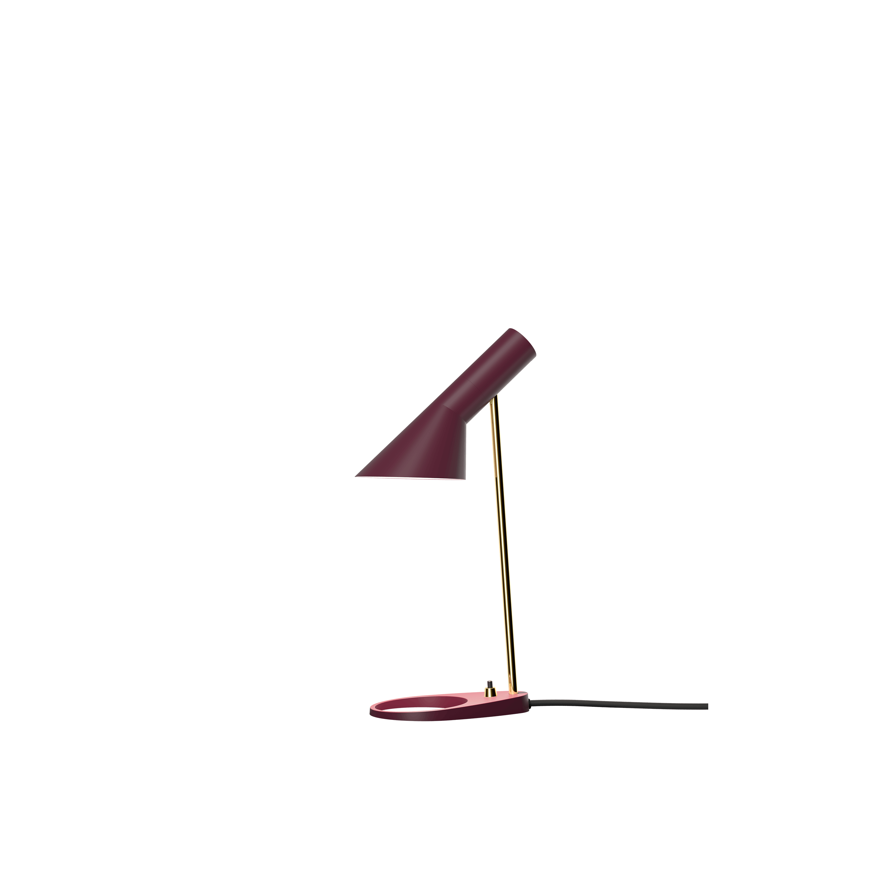 AJ Table Lamp - Mini, Burgundy  and Brass