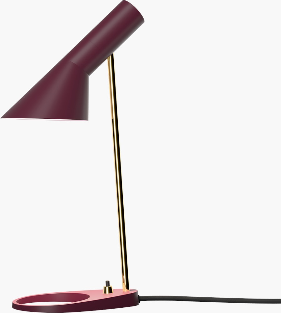 AJ Table Lamp - Mini, Burgundy  and Brass