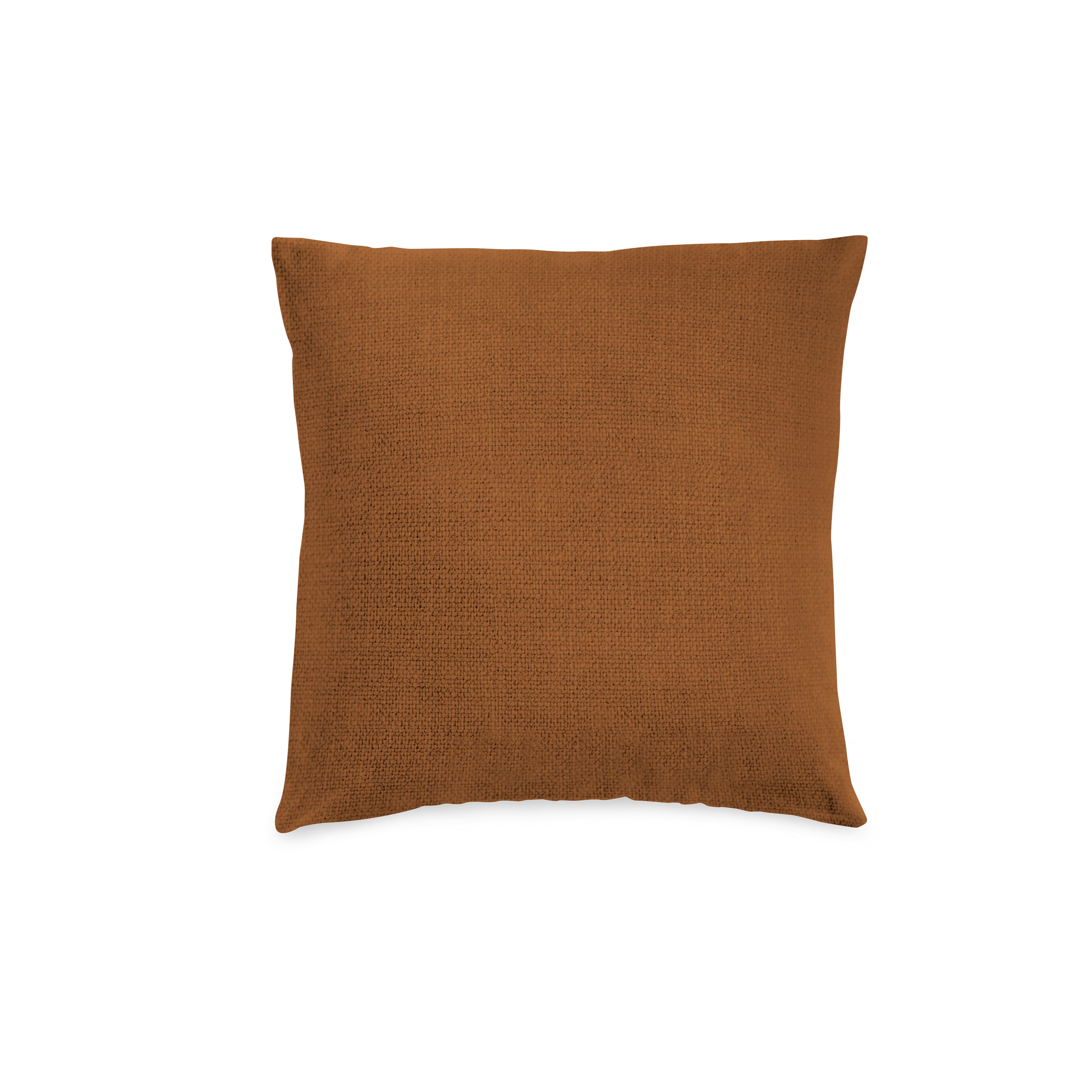 A Como Throw Pillow in Pebble Weave: Cannella viewed from the front.
