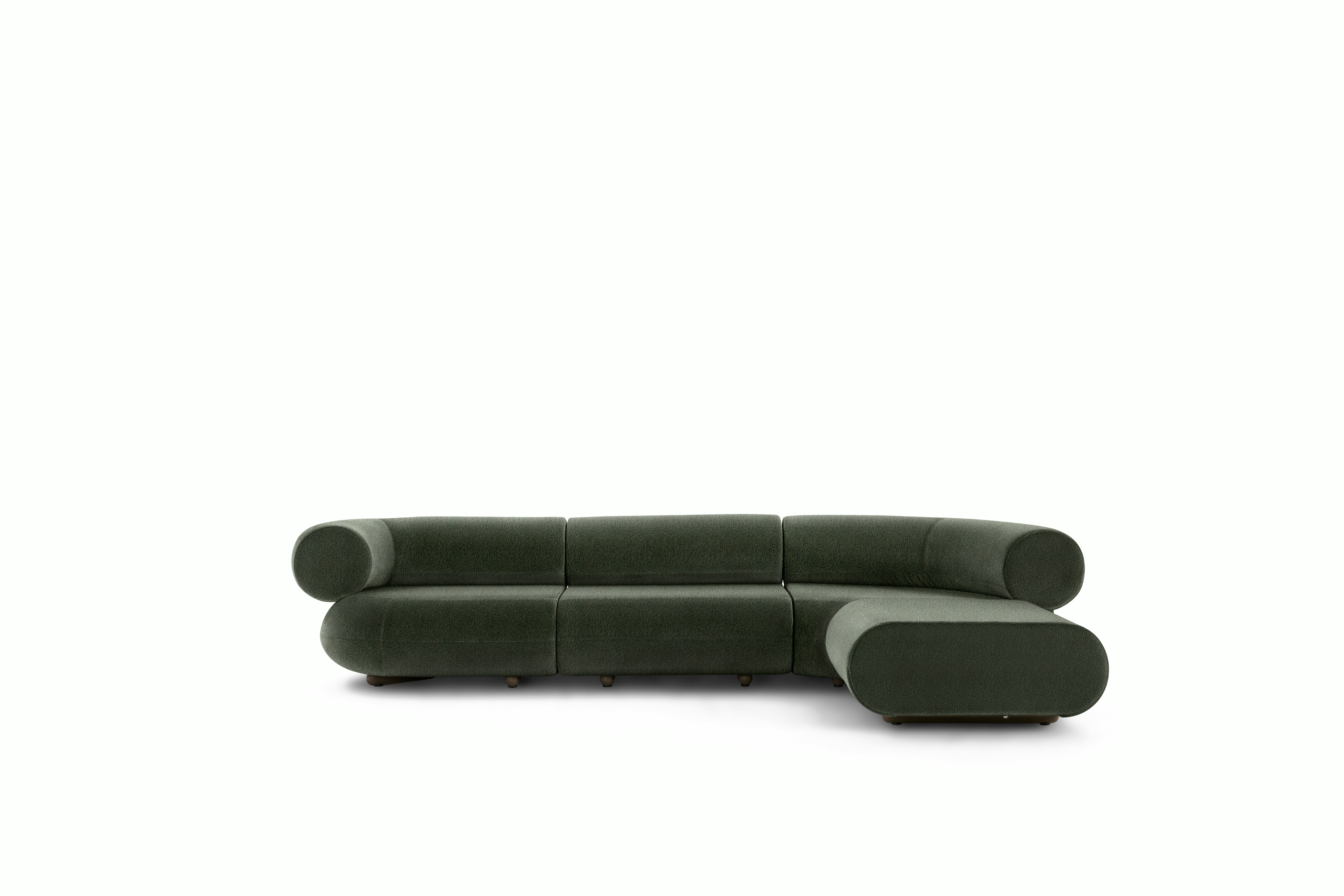 Fat L-Shaped Modular Sofa - Alpine, Forest, Beige Grey