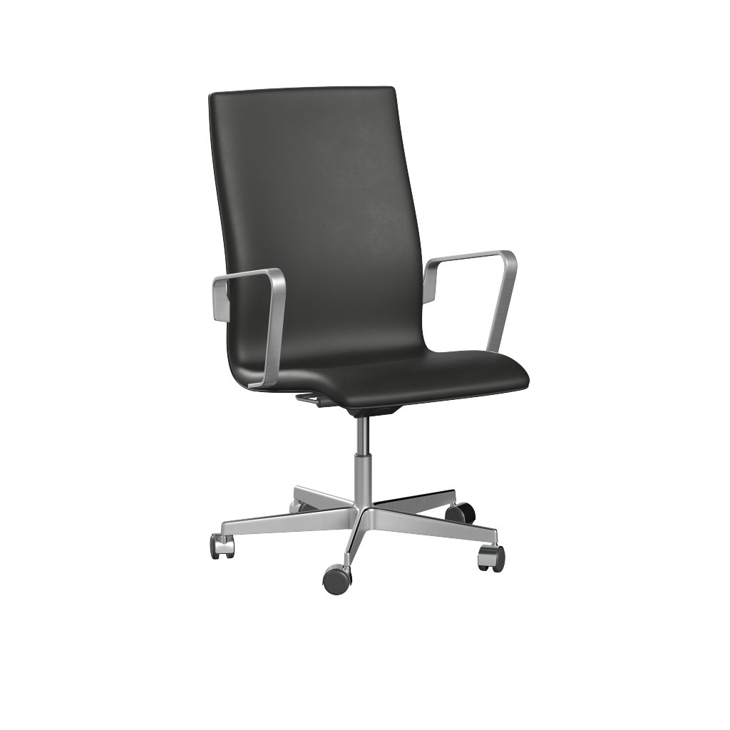 A Oxford Office Chair in Black viewed from an angle.