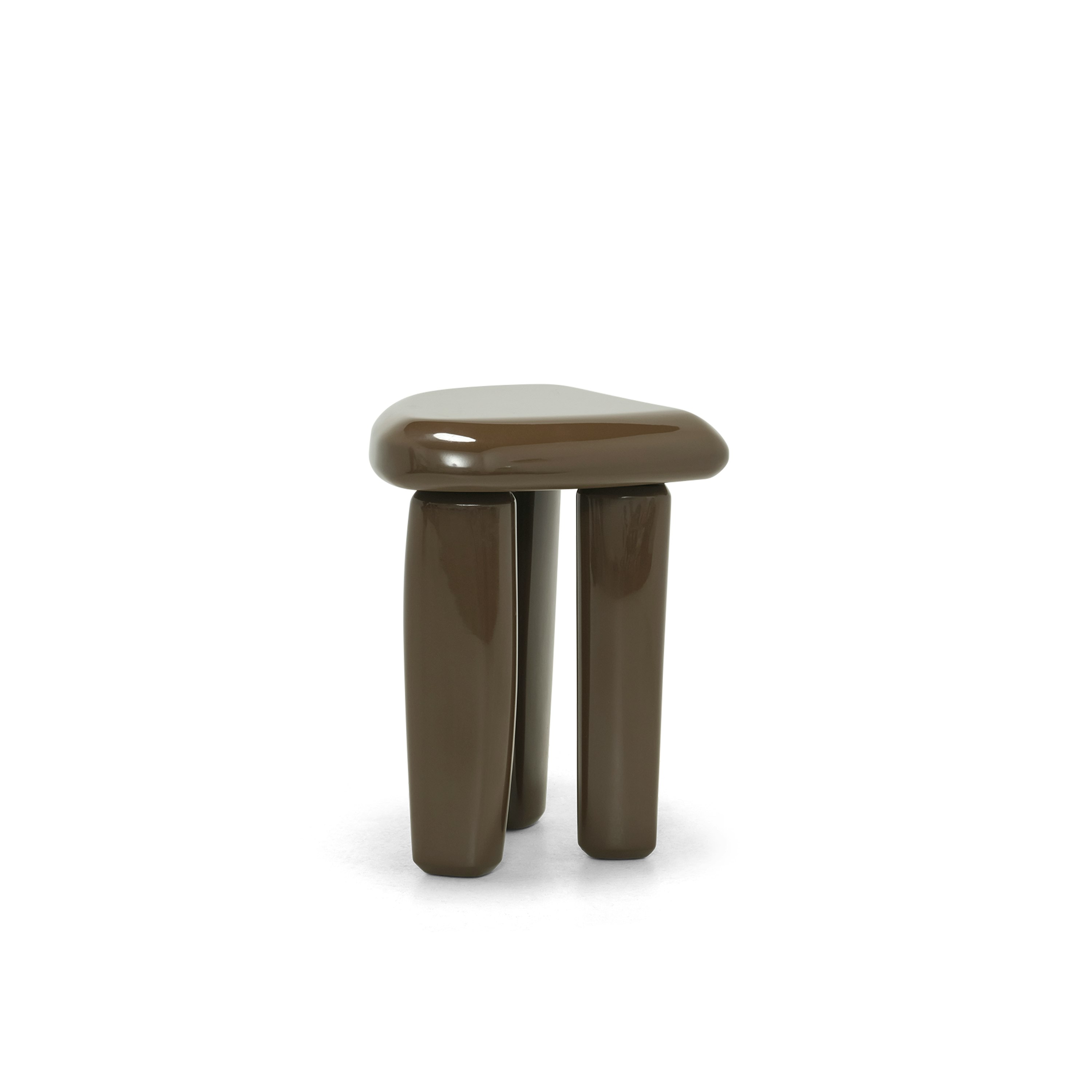 Isola Side Table - High Gloss Chocolate