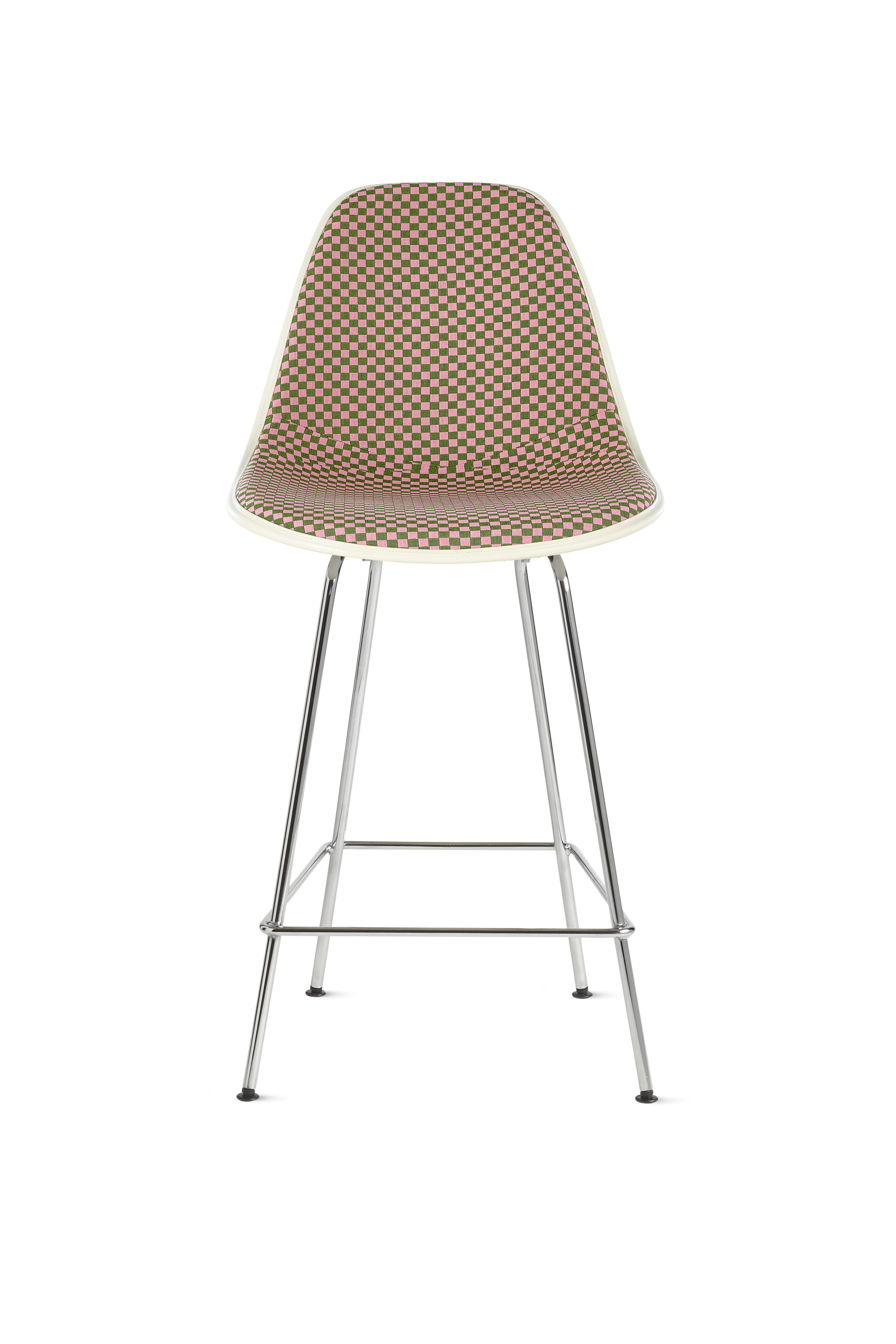 Eames Upholstered Molded Fiberglass Stool