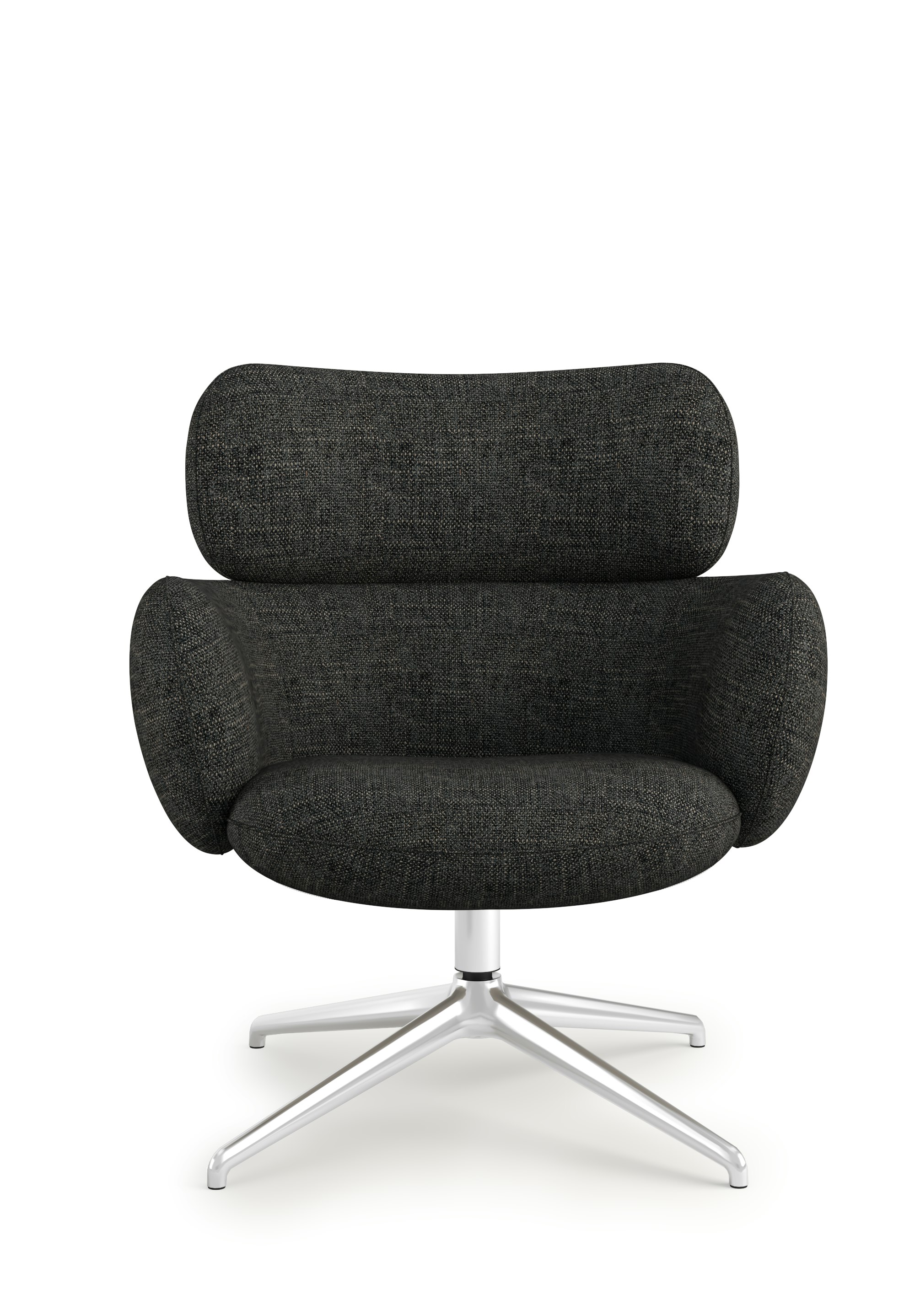 Blis Swivel Chair  - Chrome, Crypton Robusta, Slate